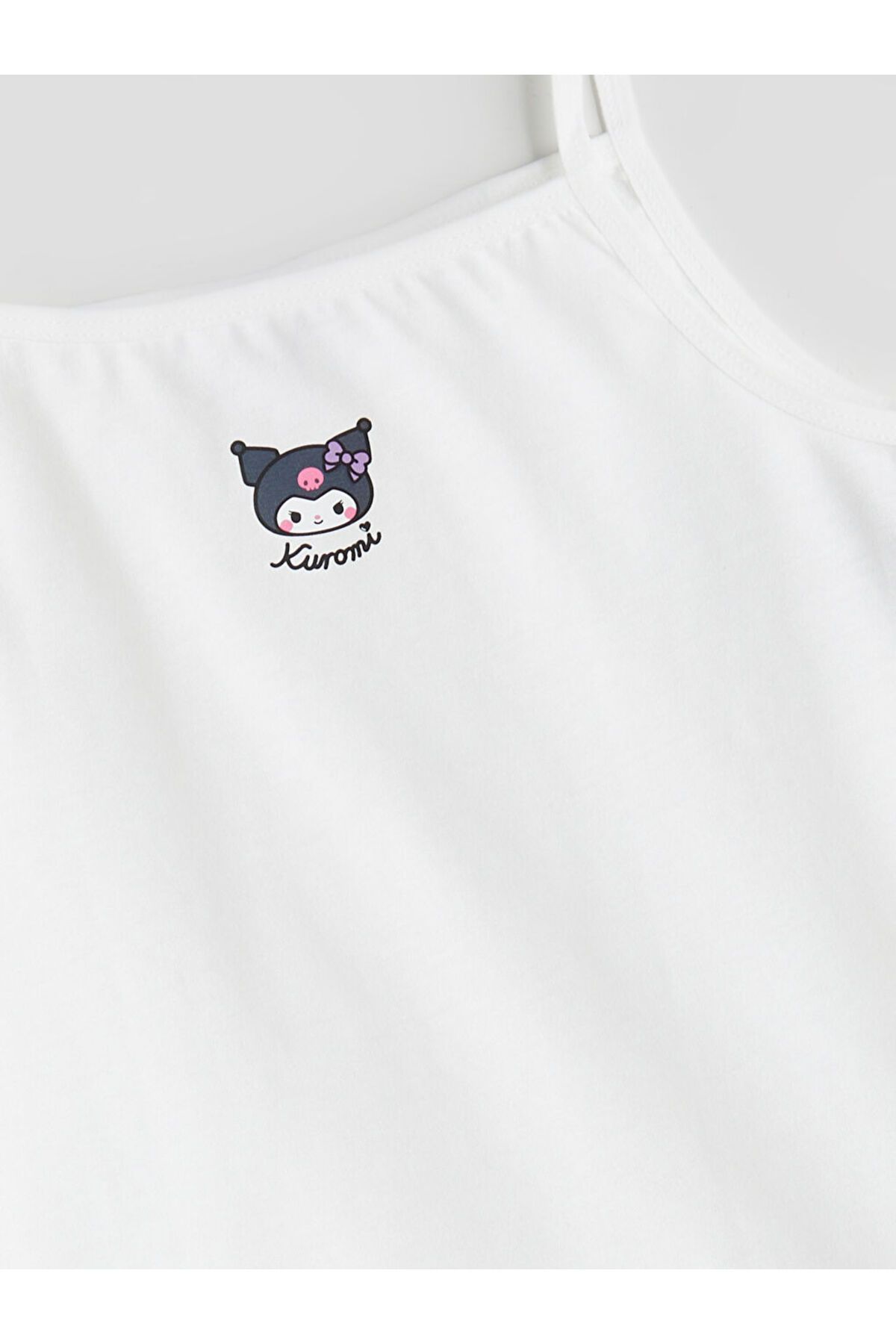 LC Waikiki-Sparkling Selections from Shining Store |   Pink Square Collar Kuromi Printed Girl's Undershirt Set of 2 3
