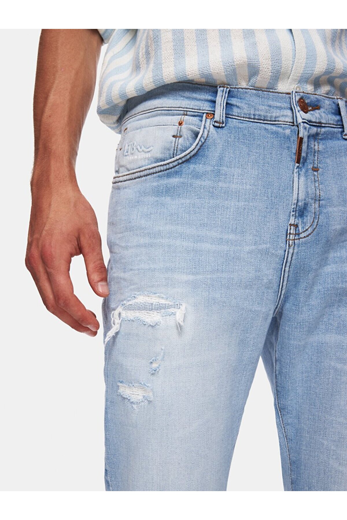 Ltb  New Sawyer Y Dar Paça Orta Bel Jean Pantolon - Görsel 5