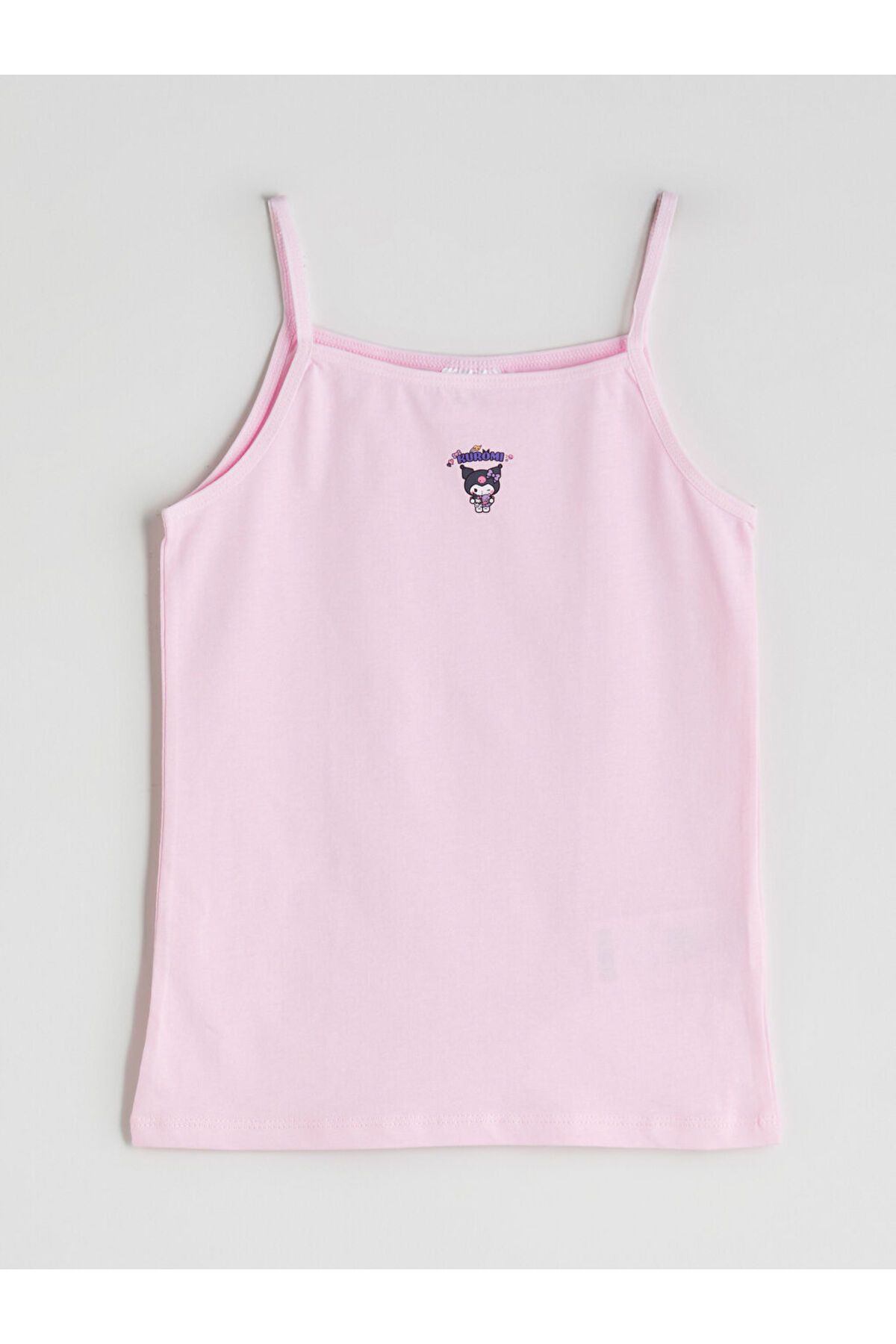 LC Waikiki-Sparkling Selections from Shining Store |   Pink Square Collar Kuromi Printed Girl's Undershirt Set of 2 5
