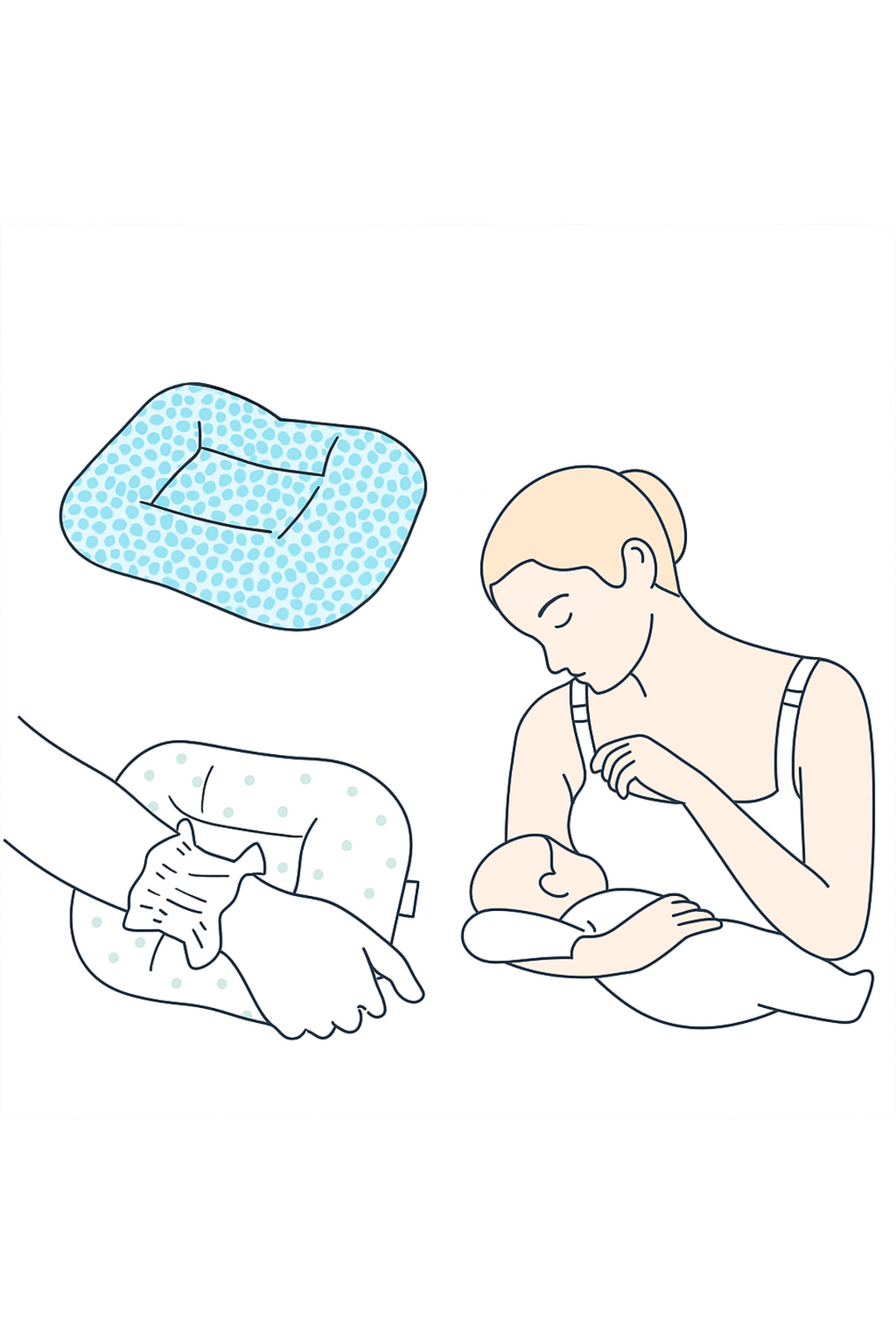 nelcollection Emzirme Destek Kol Yastığı, %100 Organik Pamuklu fotoğrafı 3 (önizleme)