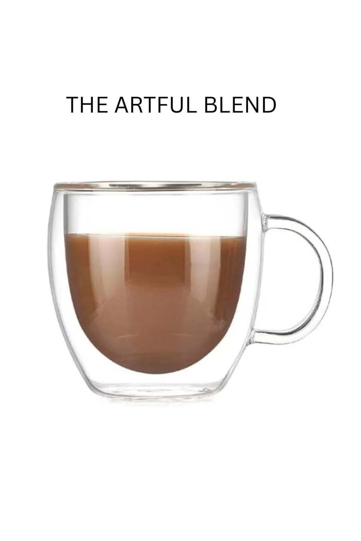 the artful blend-Set of 2 Double Wall Glass Coffee Mugs with Handles – 250ml – Ideal for Coffee, Latte, Cappuccin 5