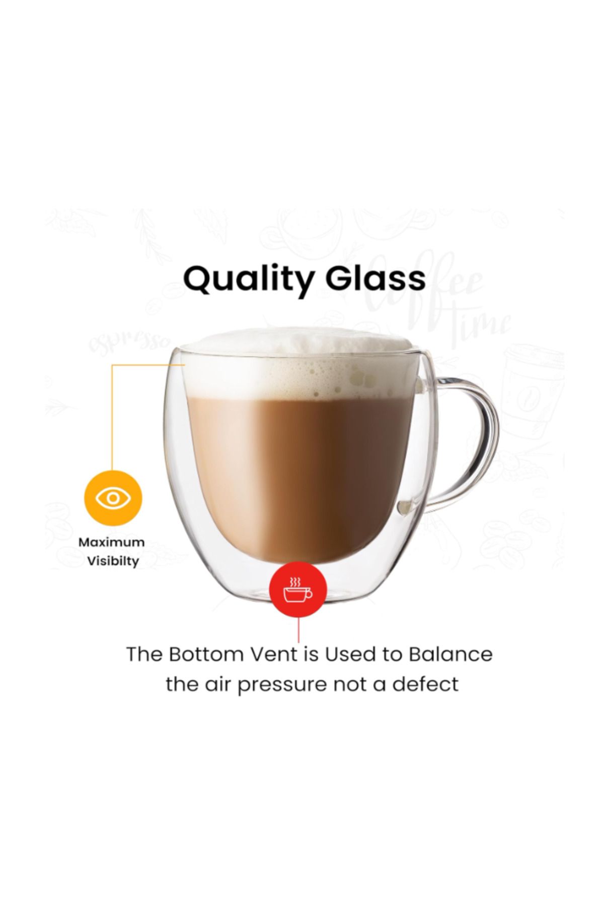 the artful blend-Set of 2 Double Wall Glass Coffee Mugs with Handles – 250ml – Ideal for Coffee, Latte, Cappuccin 3
