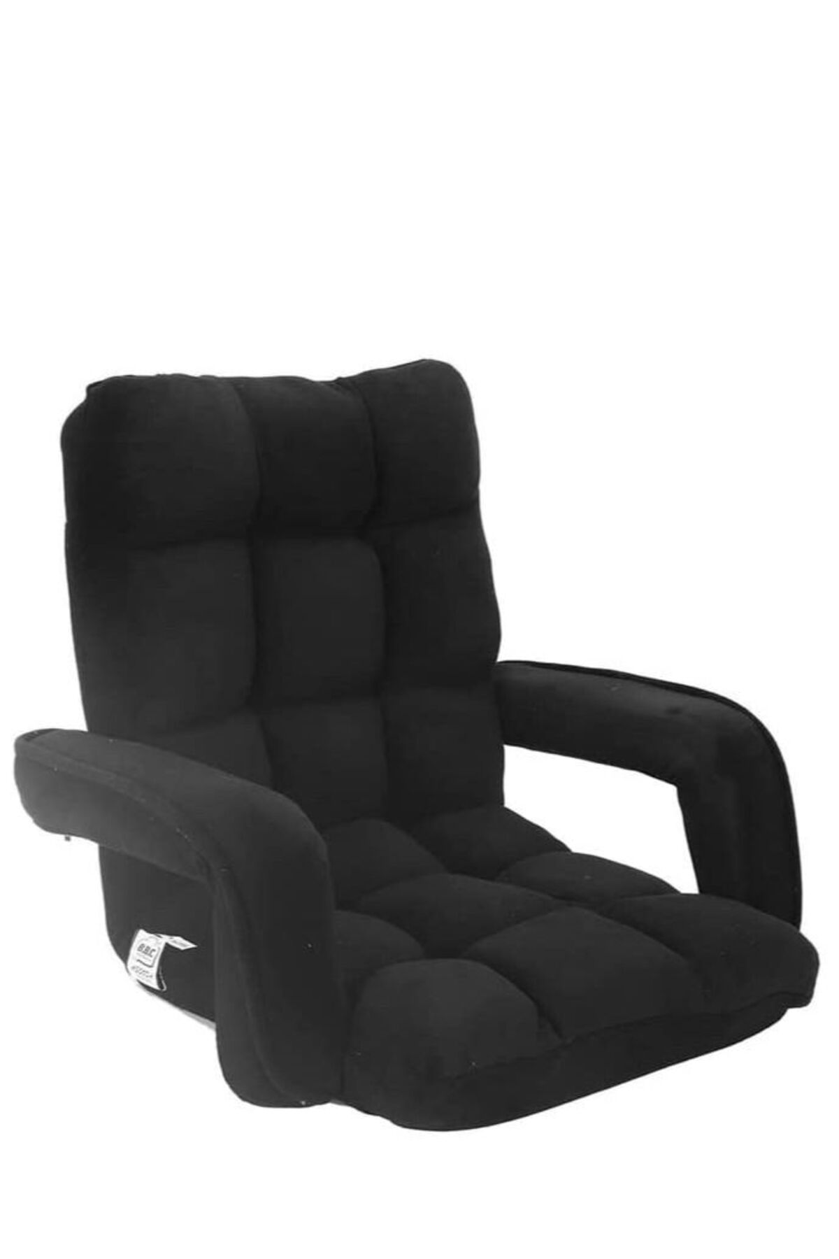 كرسي أرضي مبطن مع مسند للذراعين للتخييم والسفر