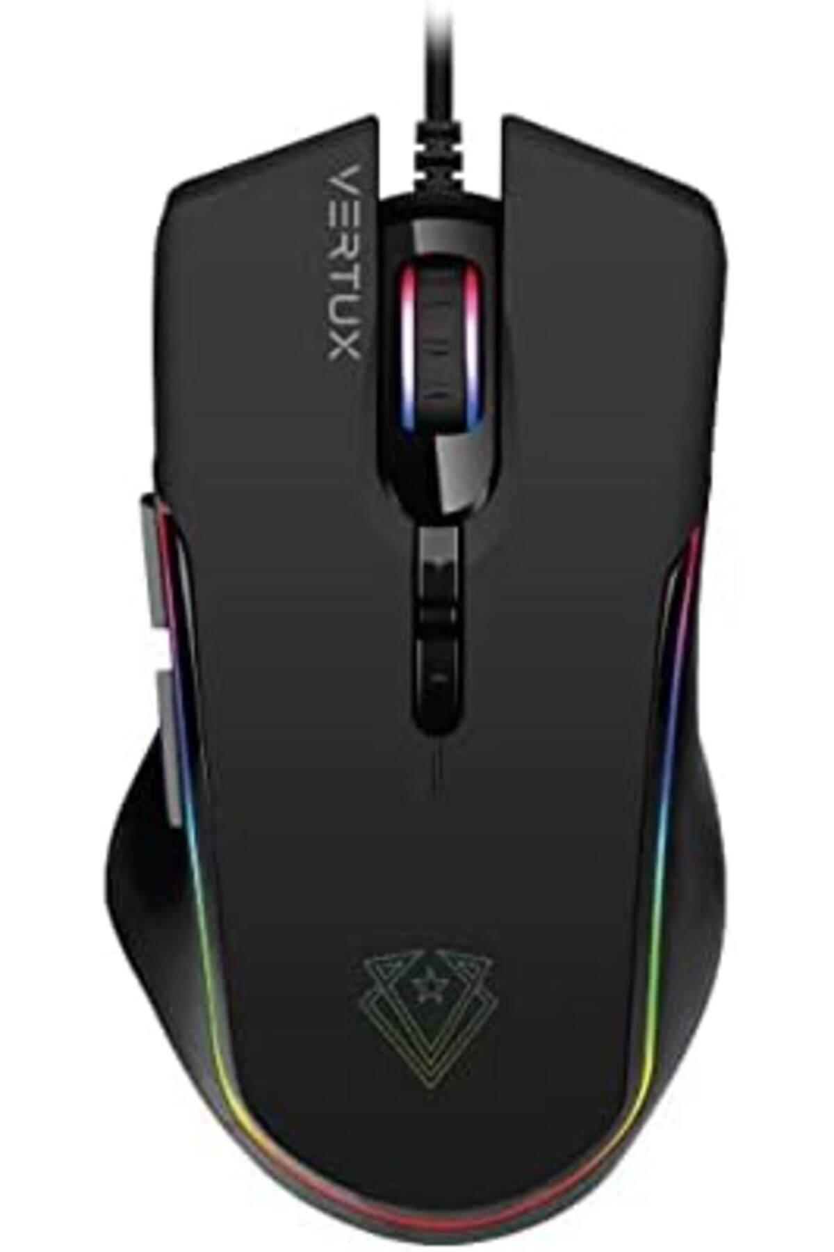 VERTUX-Gaming Mouse, Charged Lightweight Optical Sensor Wired Mouse with 10000 Adjustable DPI, Custo 2