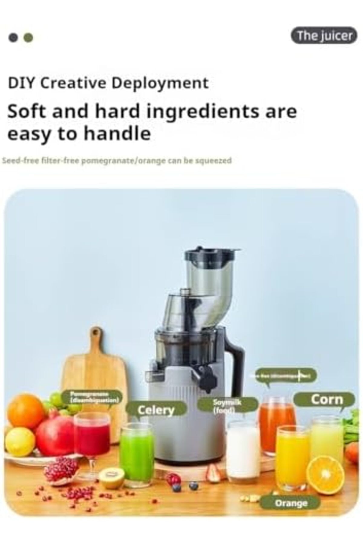 SUKILO-High Performance Electric Juicer for Fruits and Vegetables | 200 Watts with Large 3.55 inch C 5
