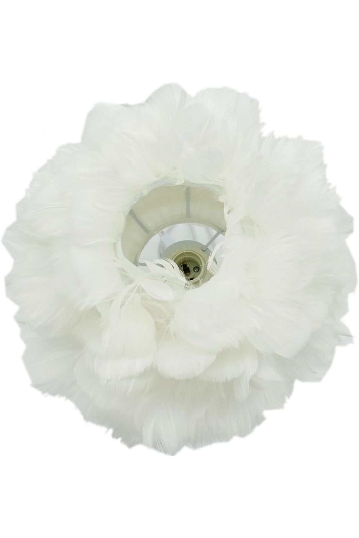 SUKILO-Modern Feather LED Bedside Lamp – Shade Dimmable Night Table Lamp - Soft Glow Dandelion Nig 3