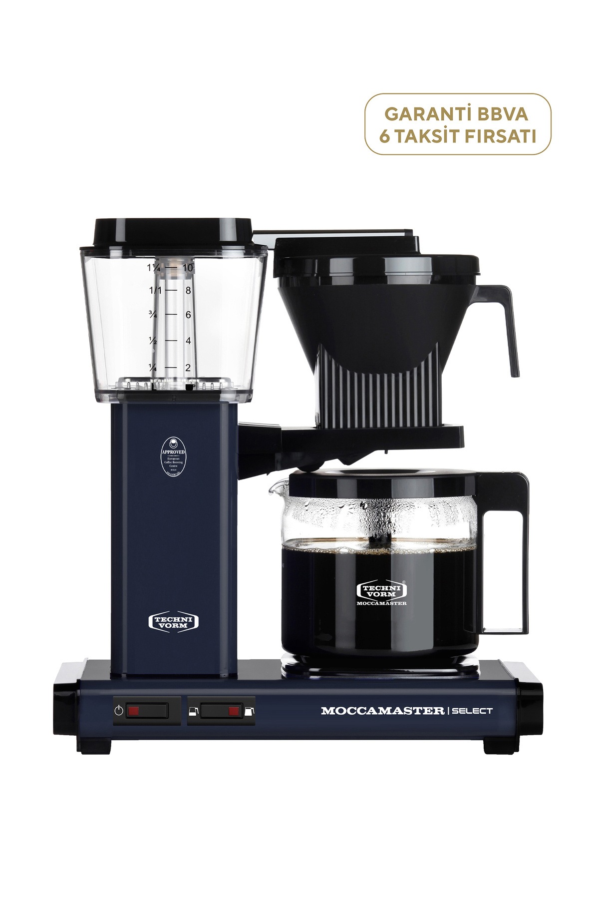 Moccamaster KBG Select Cam Potlu Gece Mavisi Filtre Kahve Makinesi