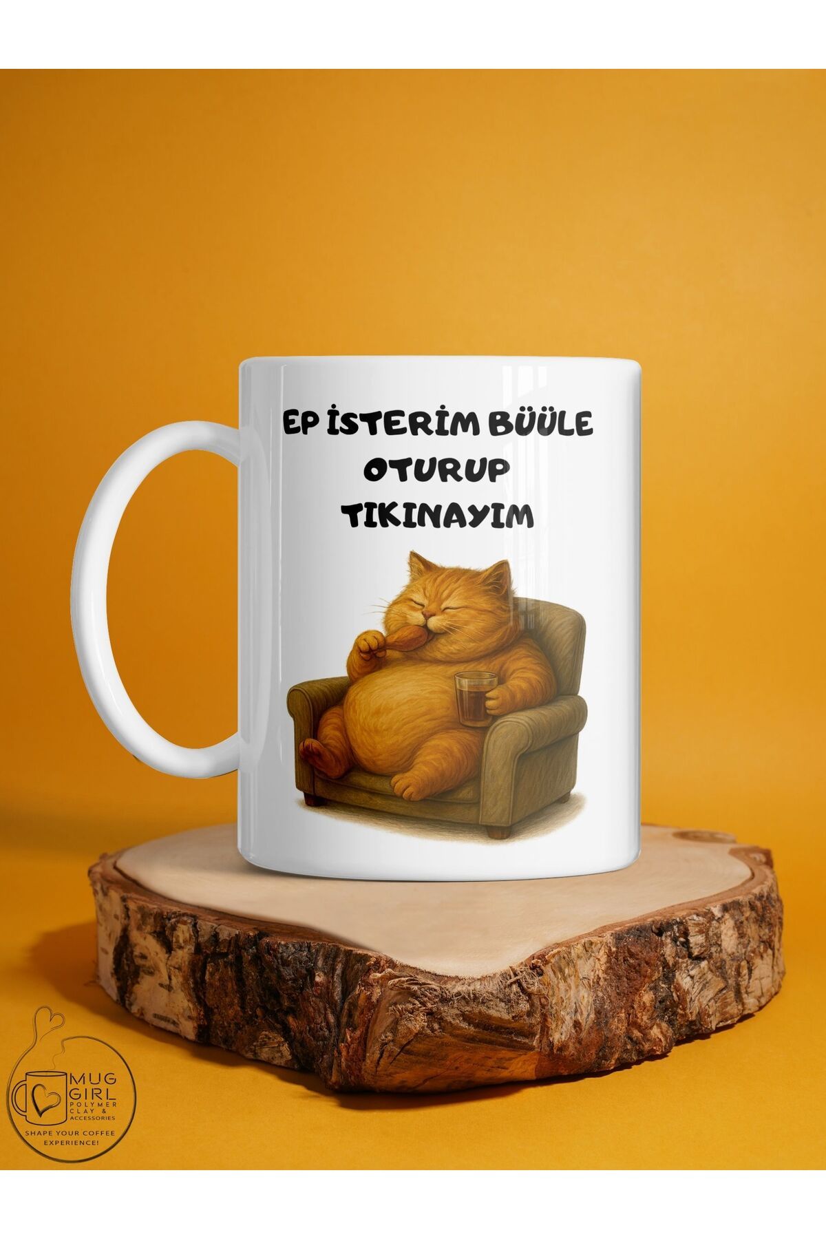 kuphane-Lazy Cat Series Mug – Ep I Want to Be Awesome Humorous Designed Printed Porcelain Mug 3
