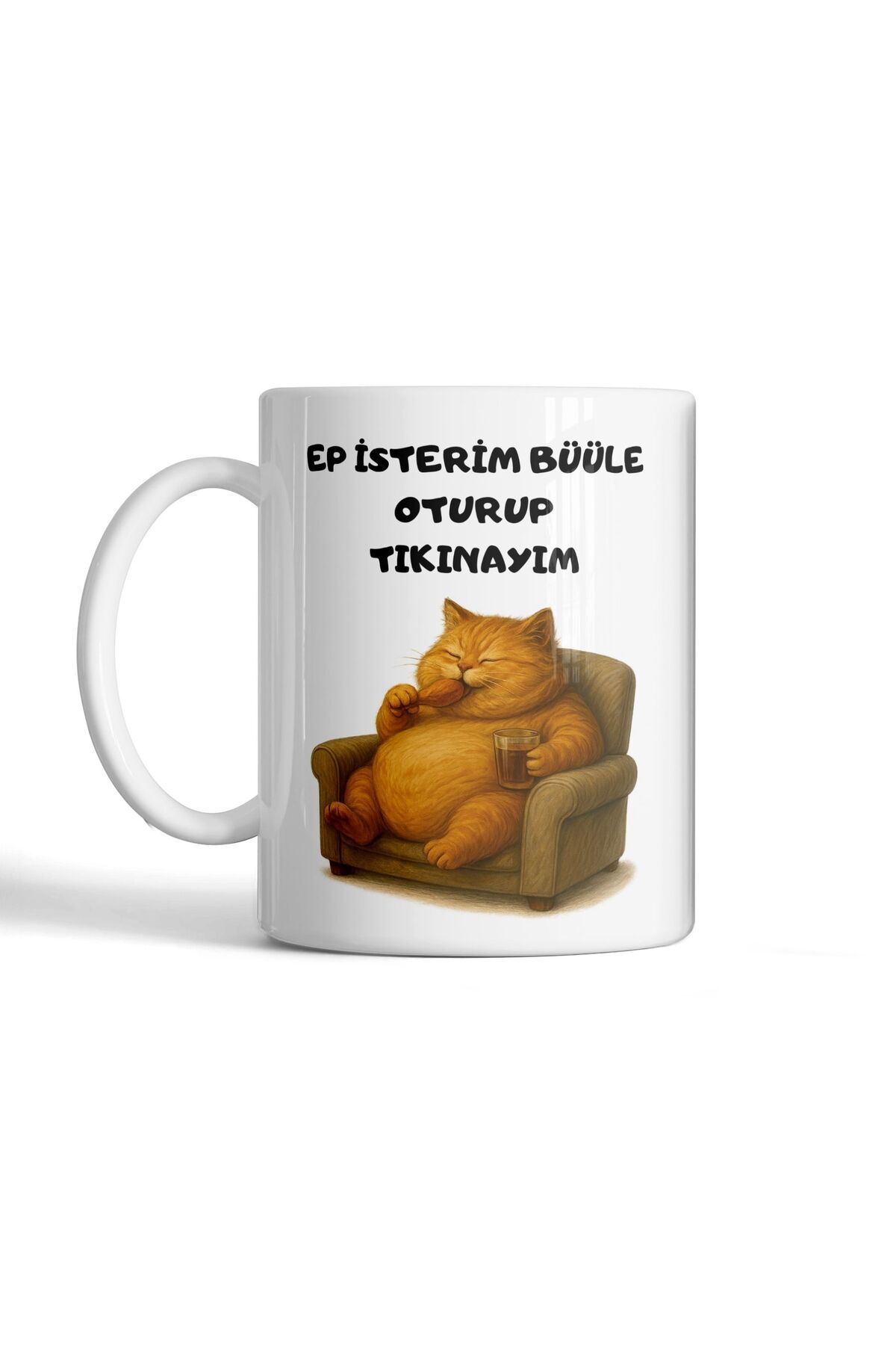 kuphane-Lazy Cat Series Mug – Ep I Want to Be Awesome Humorous Designed Printed Porcelain Mug 1
