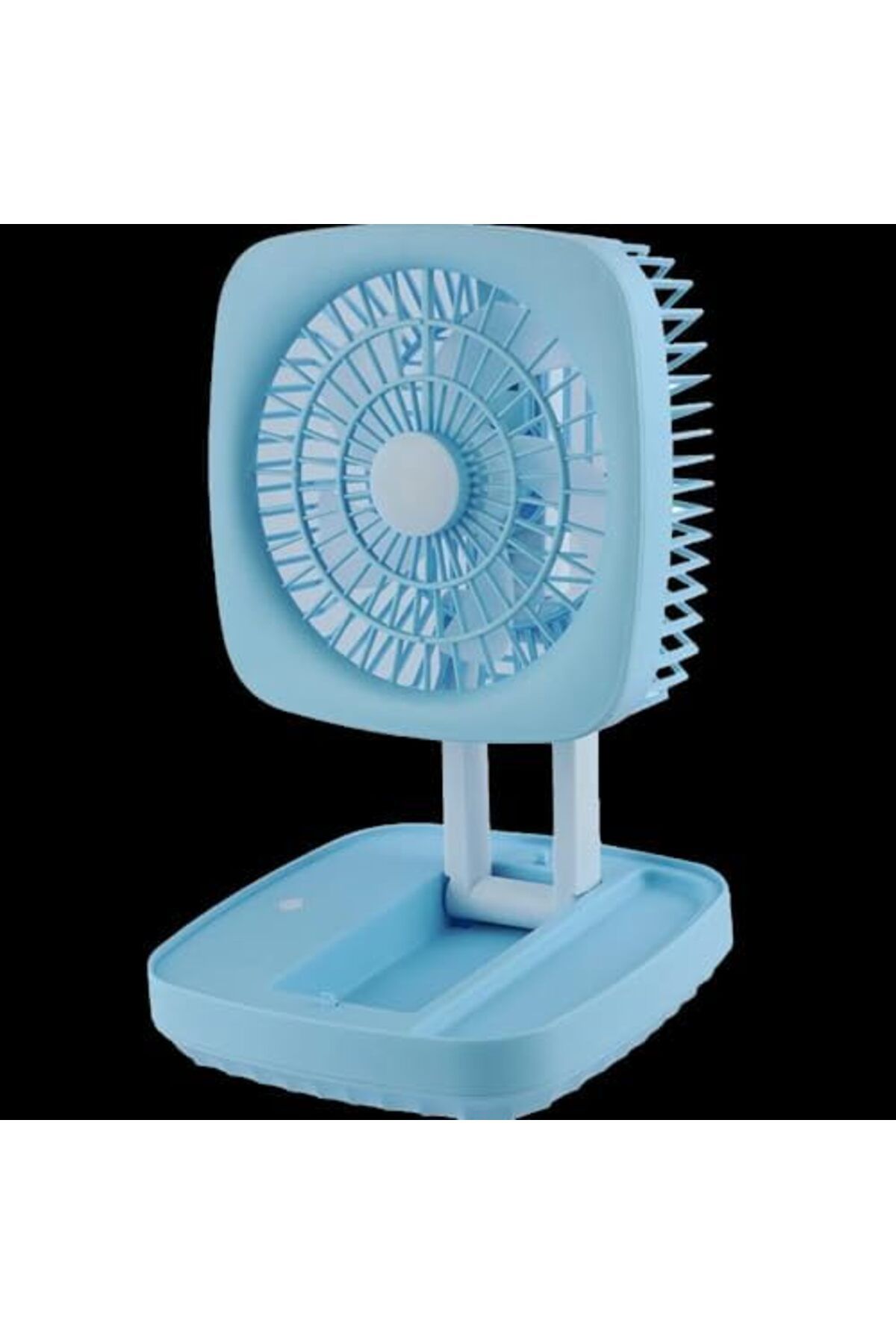 SUKILO-Foldable Rechargeable Desk Fan with LED Light – 12000mAh USB Battery Operated Quiet Table F 1