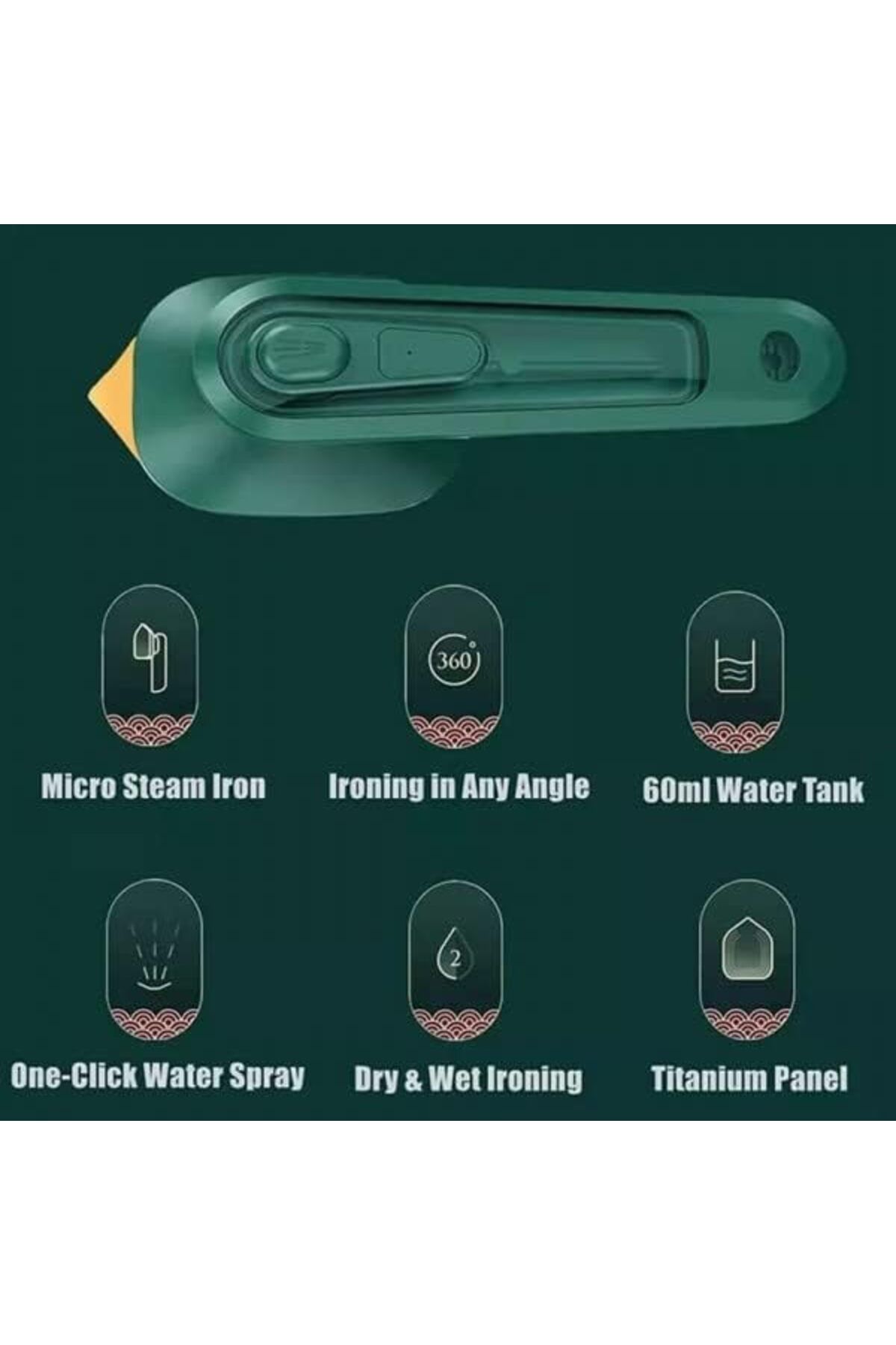 SUKILO-Mini Portable Iron Steam Iron, 2-in-1 Handheld Steam Generator with Constant Temperature, Dry 6
