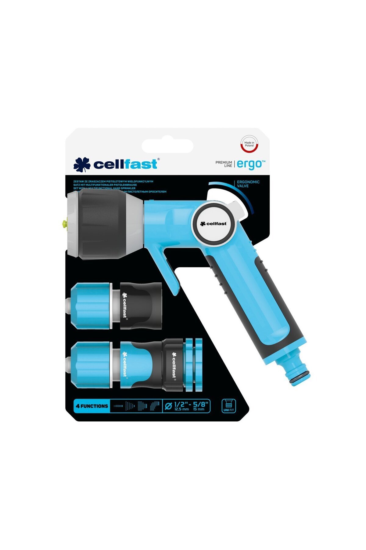 Cellfast-ERGO multi-function gun set connectors 1 2 - 5 8 3