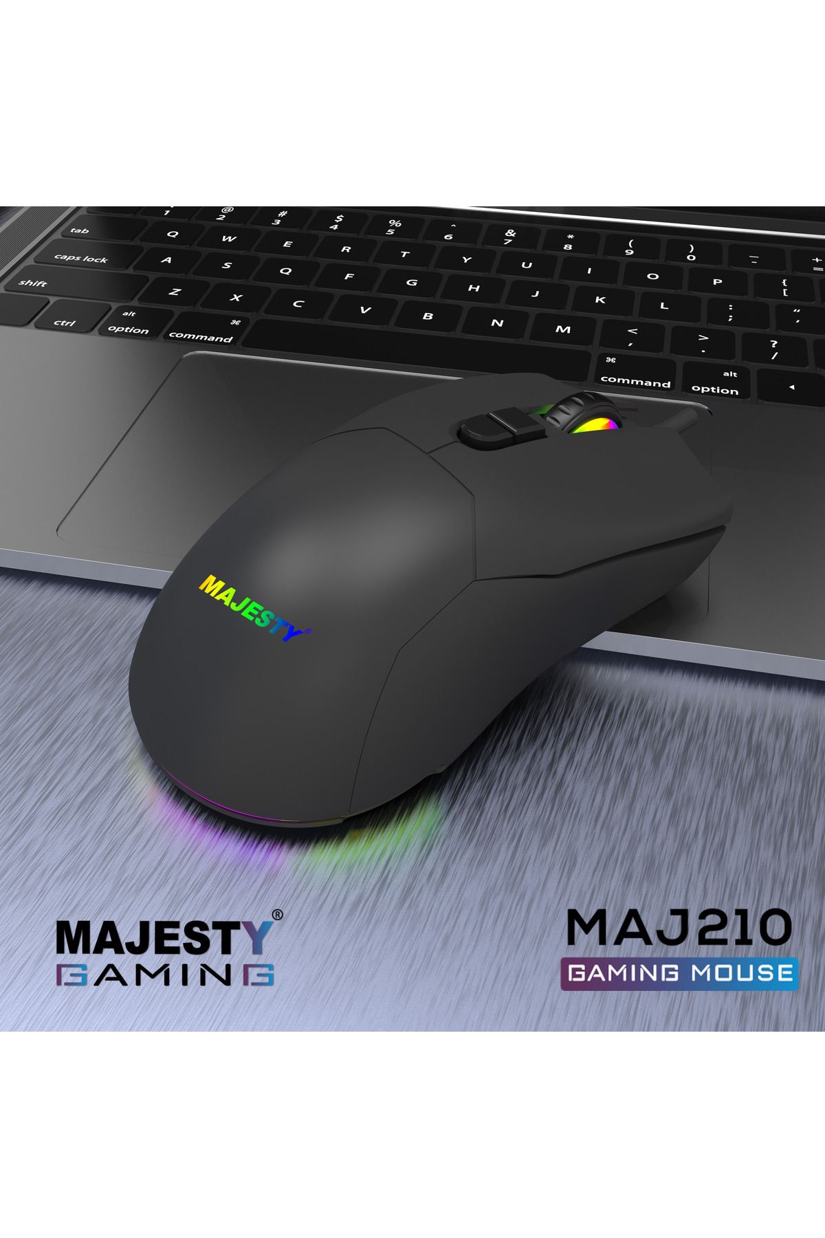 majesty-Wired Optical Gaming Mouse 7200 DPI with 7 Programmable Buttons and RGB Backlight 4