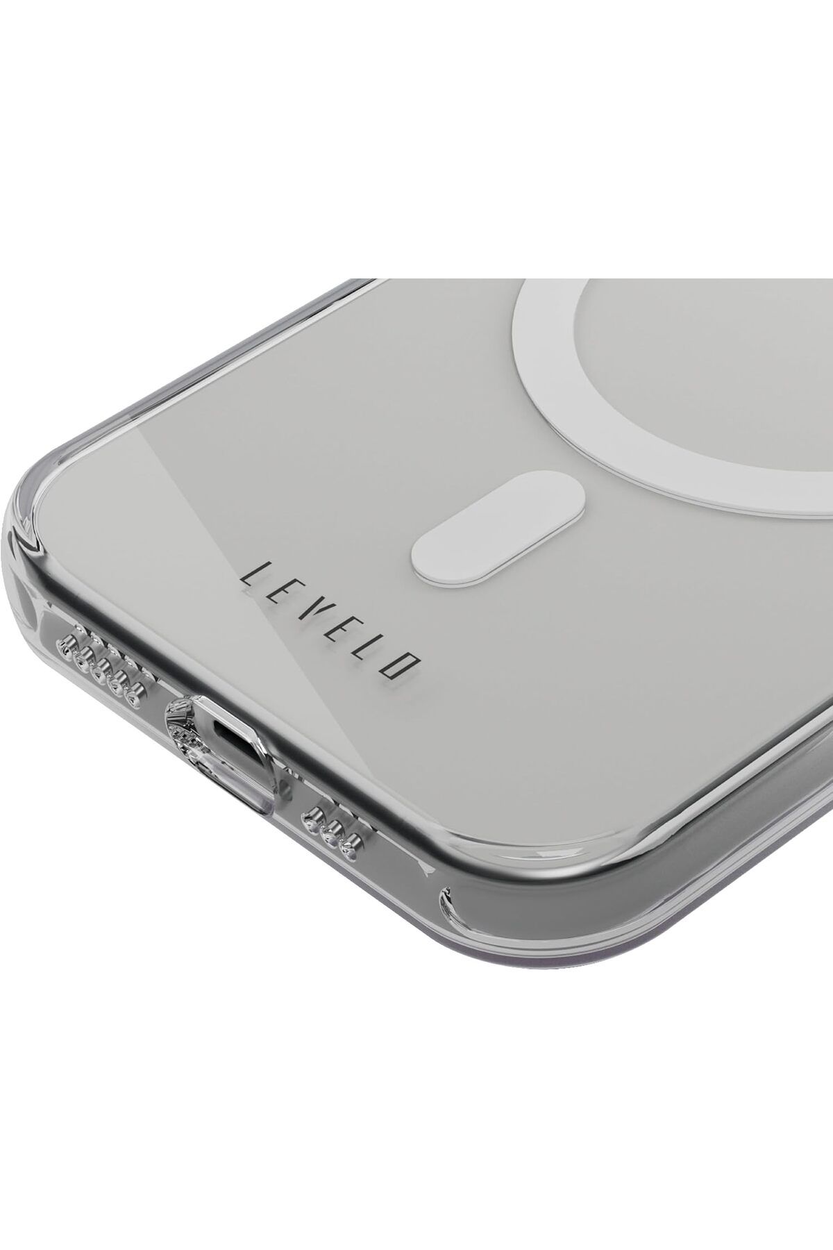 Levelo-غطاء بولي كربونات صلب لهاتف iPhone 15 من Levilo - شفاف 3