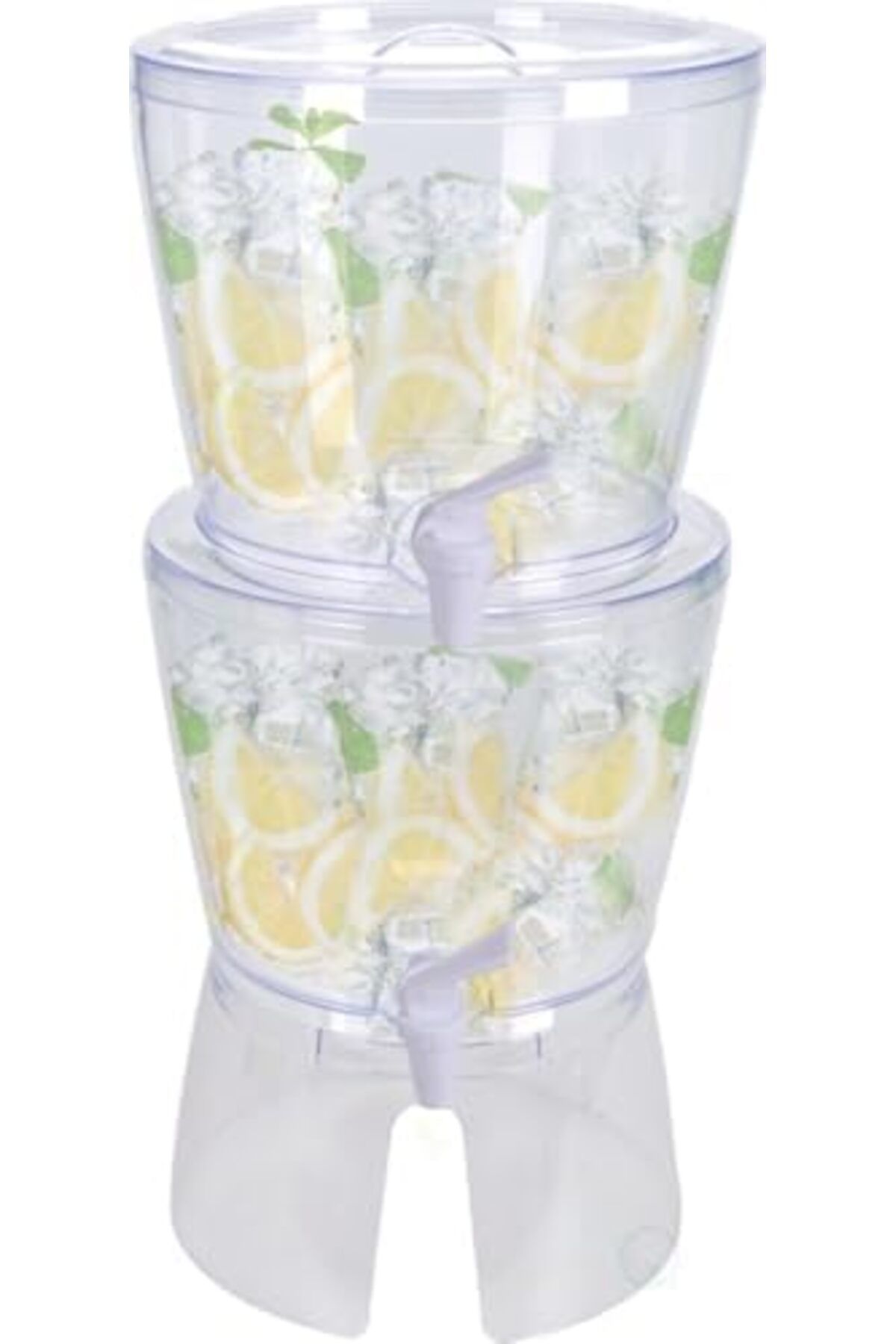 Biki-Stackable Beverage Dispenser with Stand, 5.3 Liters x 2, Size L, Transparent 1