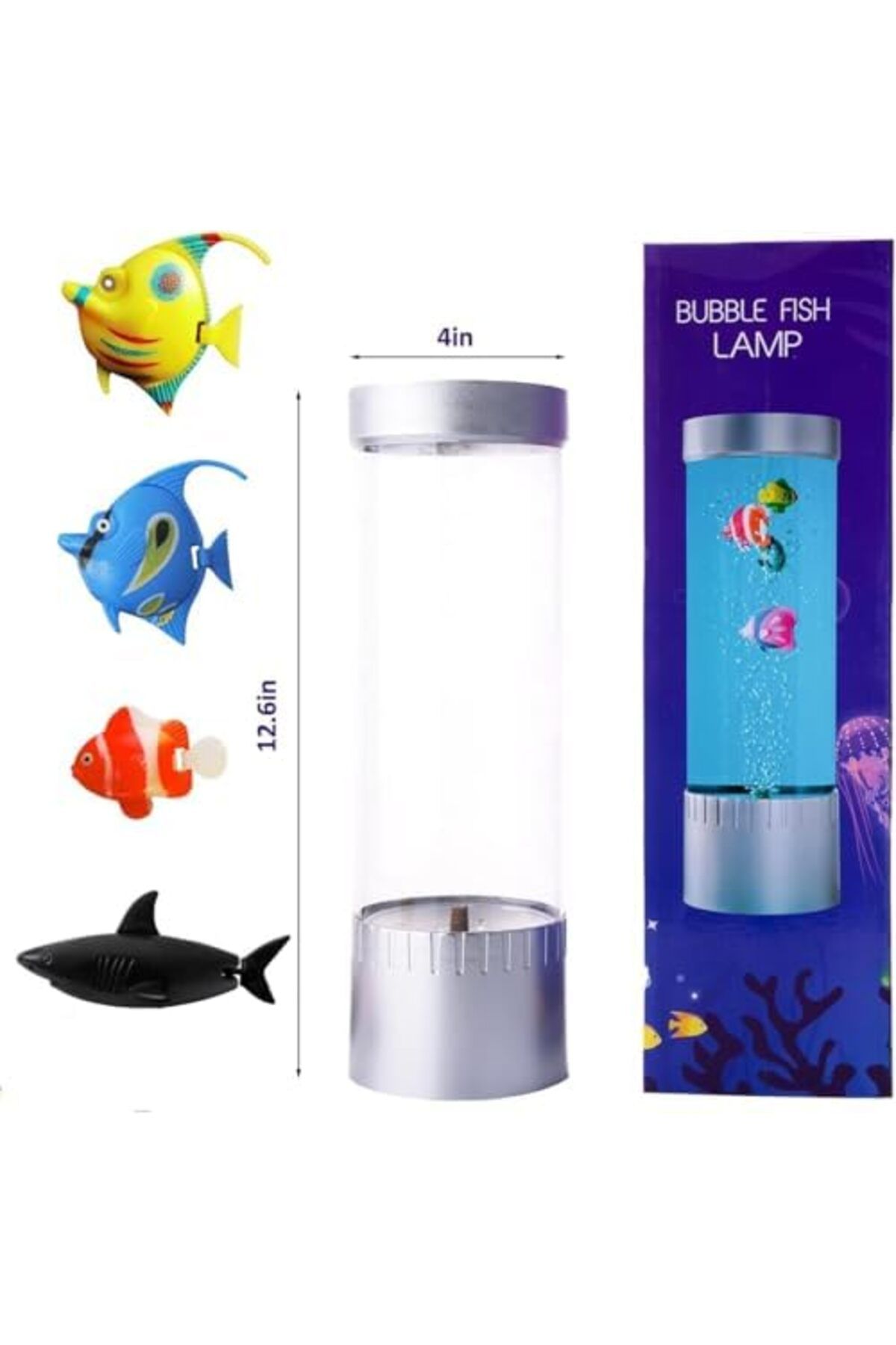 SUKILO-Fish Lamp Aquarium – Color-Changing LED Artificial Fish Tank with Bubbles – Mood Light De 7