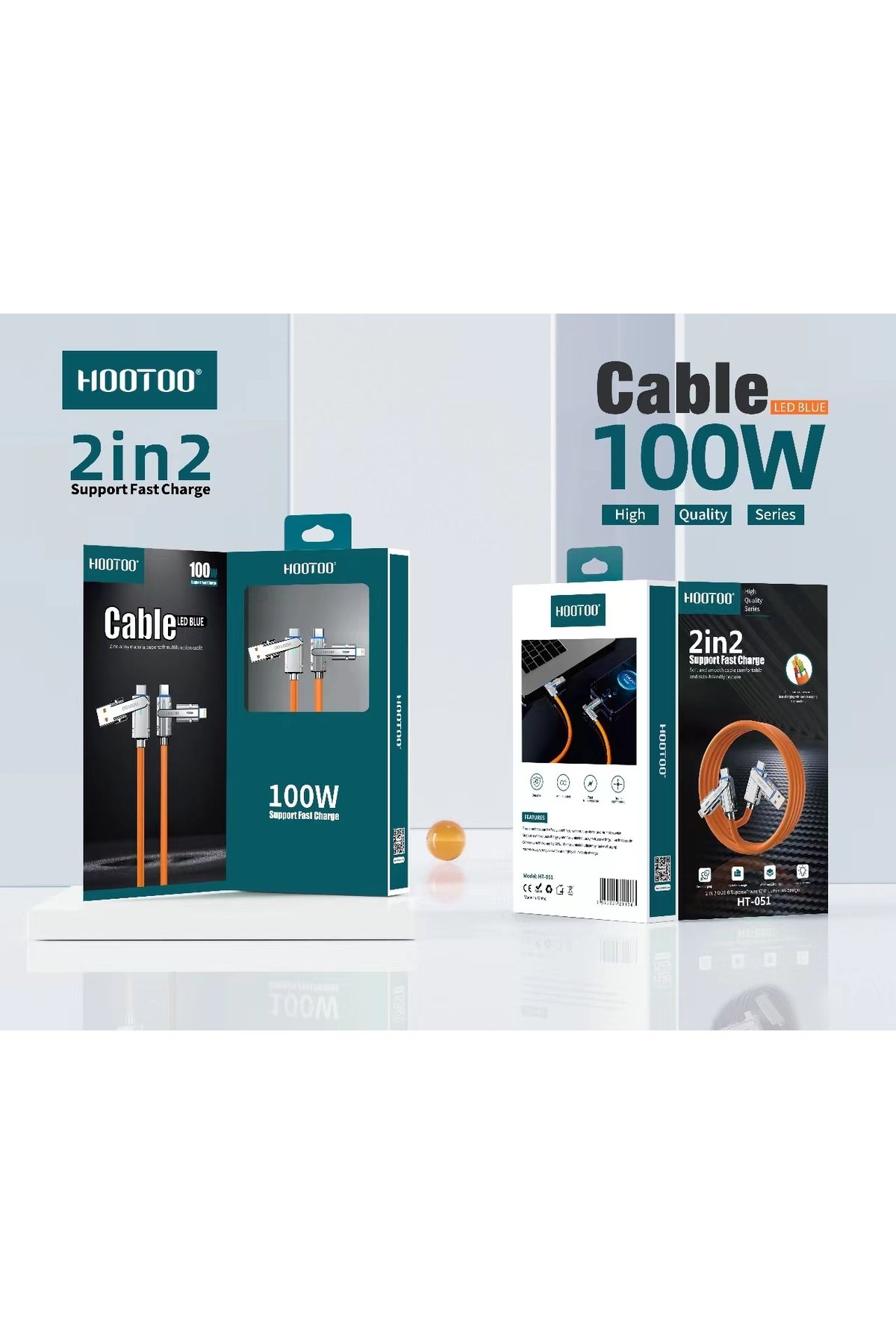 HooToo-2-in-2 100W Cable – Incredible Charging Speed with an Innovative and Durable Design 4