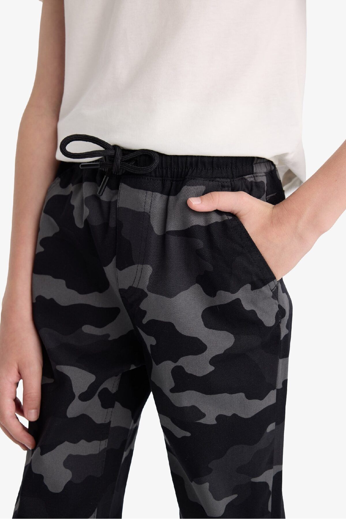 DeFacto-Boy's Jogger Fit Camouflage Patterned Gabardine Trousers F1175A825Au 6
