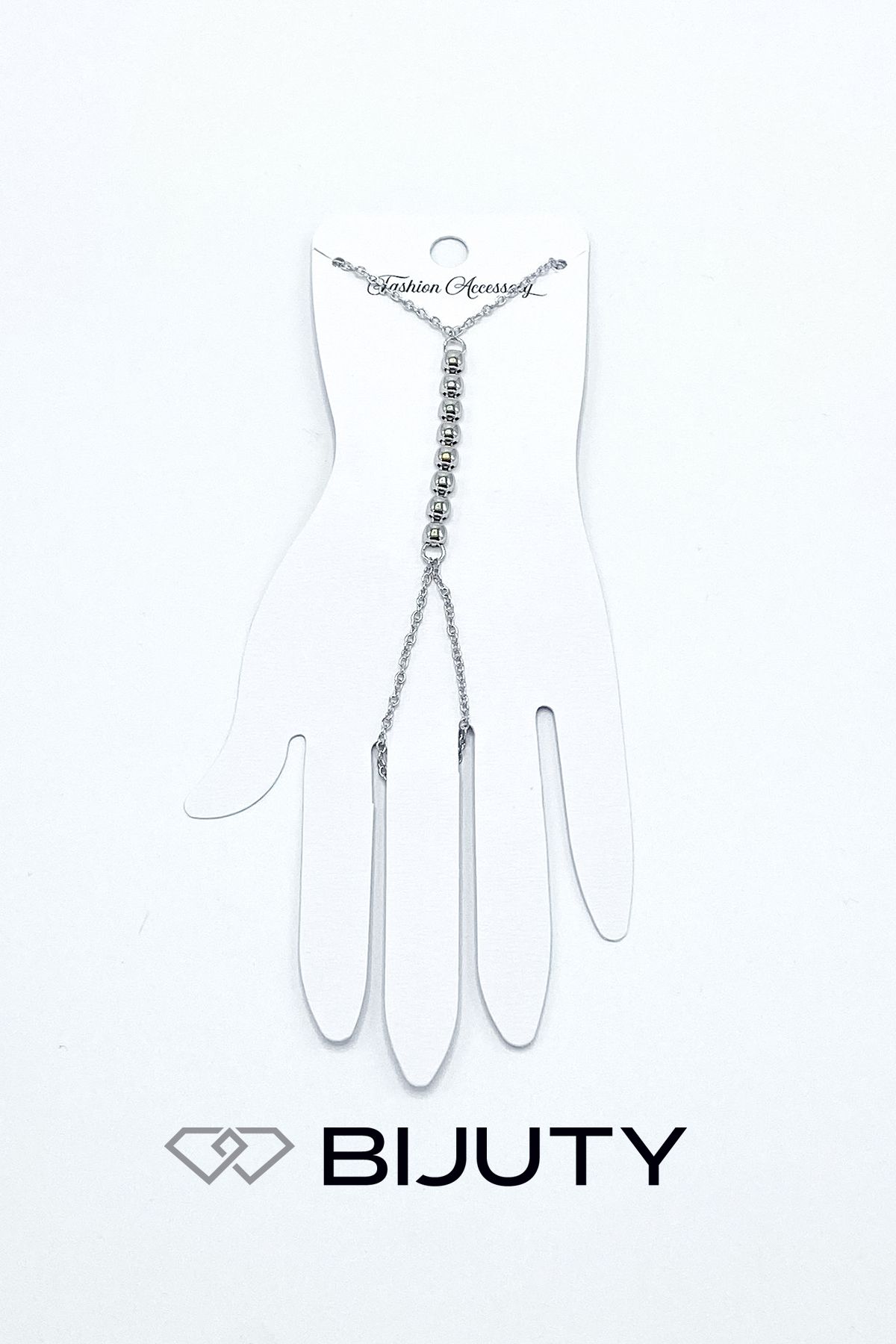 Bijuty-Suyolu - Piece Detailed and Sequential Stone Model Şahmeran Gold and Silver Color Set of 5 3