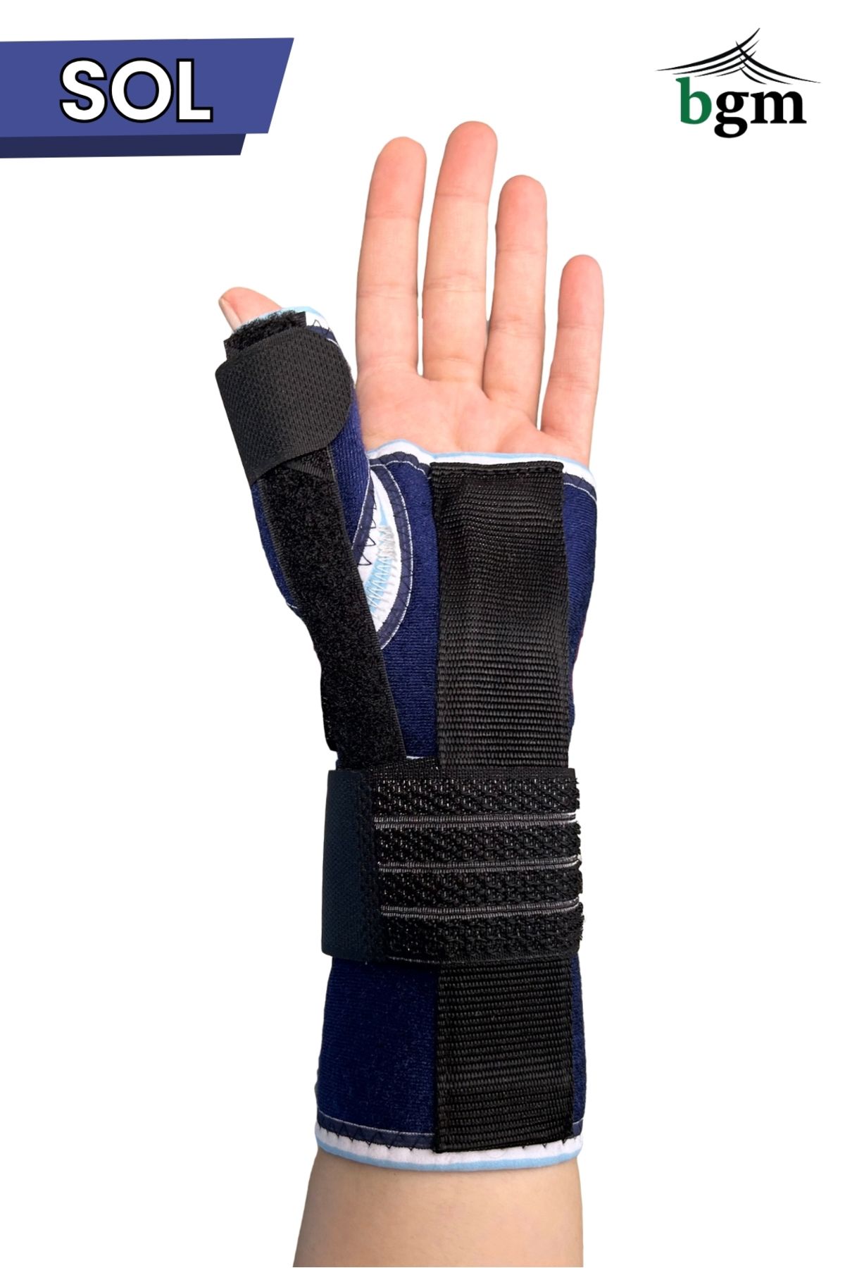 bgm-Blue Thumb Splint Supported Hand Wrist Splint High Quality Blue Detection Splint 1