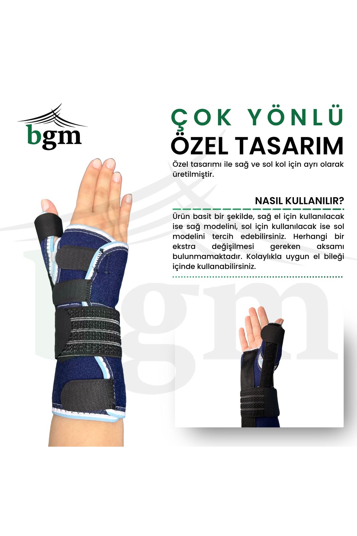 bgm-Blue Thumb Splint Supported Hand Wrist Splint High Quality Blue Detection Splint 4