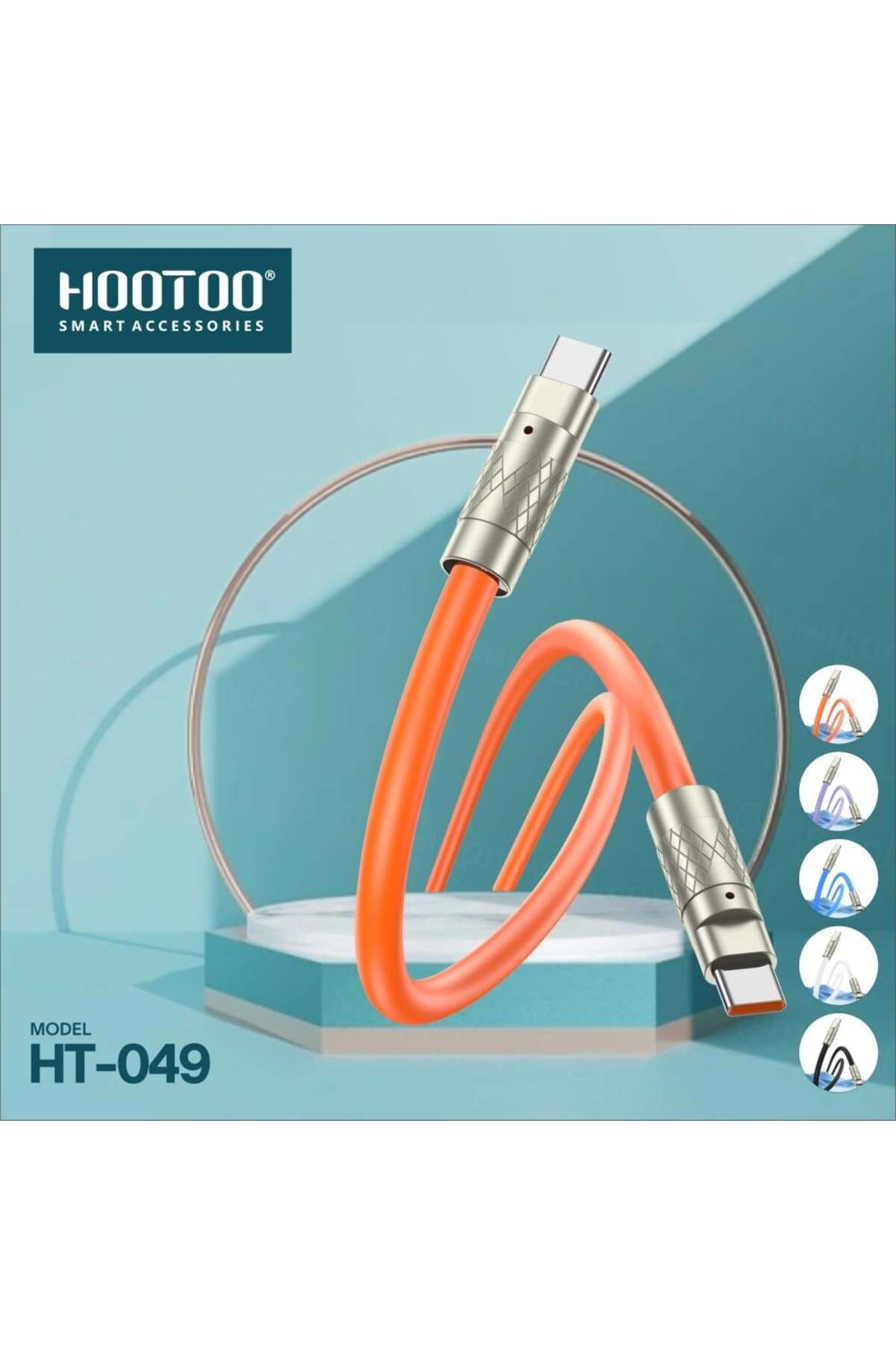 HooToo-اشحن أجهزتك بثقة مع كابل HT-049 عالي الجودة اختيارك الأمثل للشحن السريع .فائق النعومه والقوة 2
