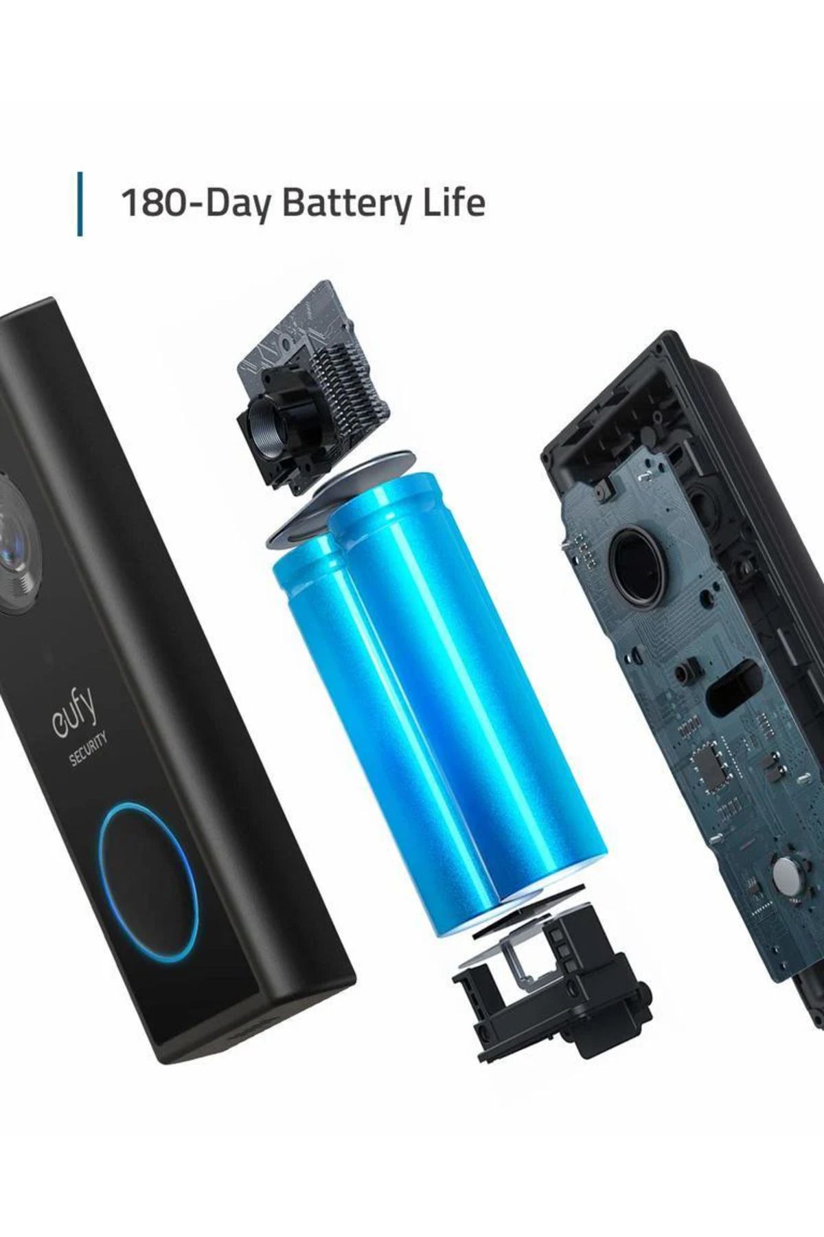 Eufy Security-, Wireless Video Doorbell (Battery-Powered) with 2K HD, No Monthly Fee, On-Device AI fo 6