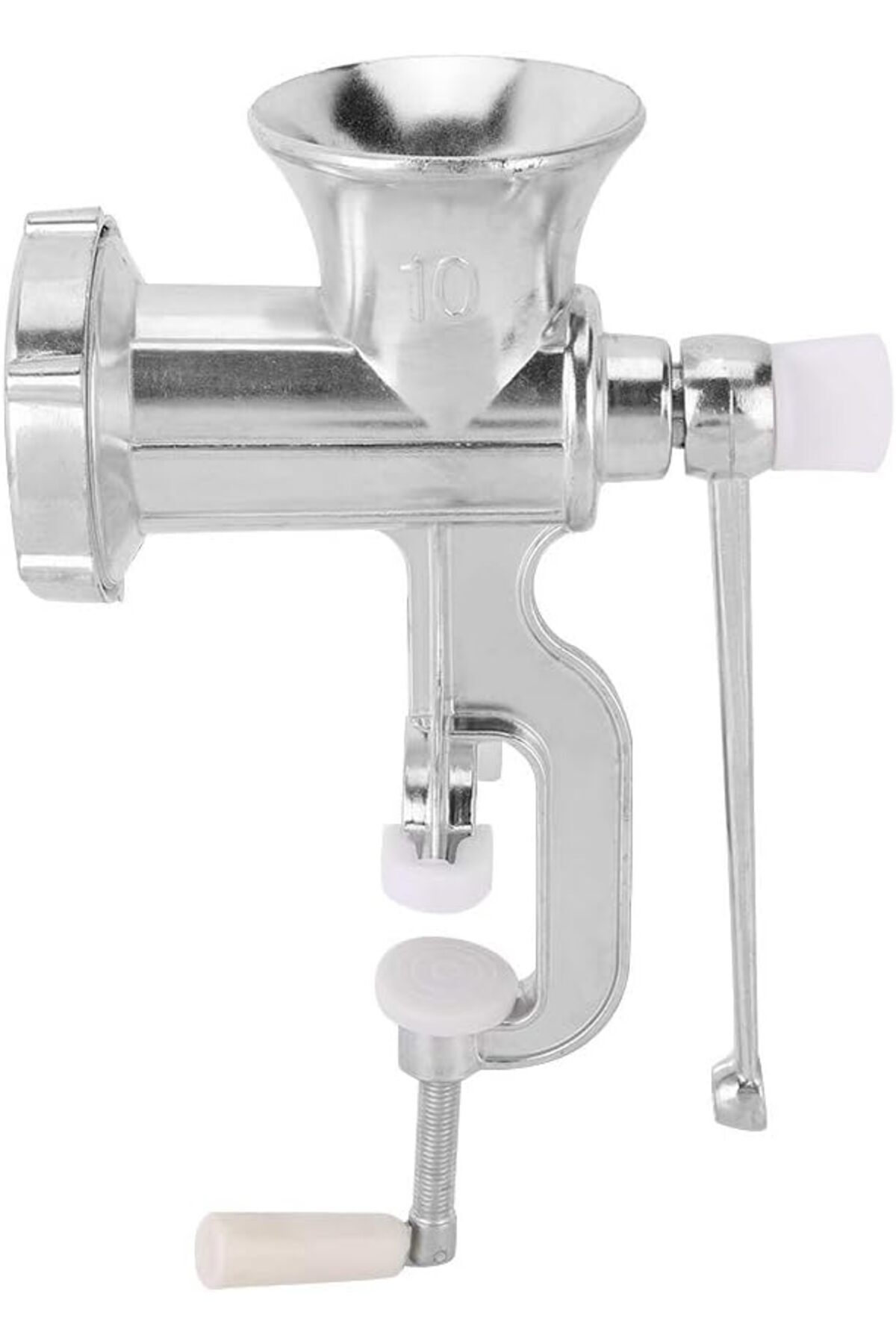 🥩 مفرمة لحم يدوية من سبائك الألومنيوم – متعددة الوظائف لصنع البرجر والنقانق – مقاس 10