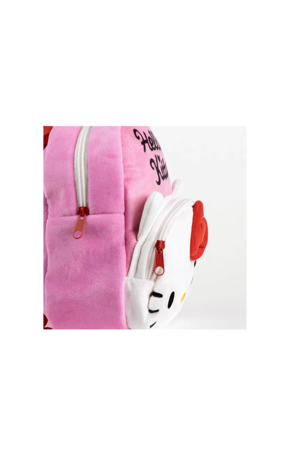 Hello Kitty-Kids Plush Backpack – Hello Kitty Model, 22x18x8 cm – Polyester, With Zipper 5