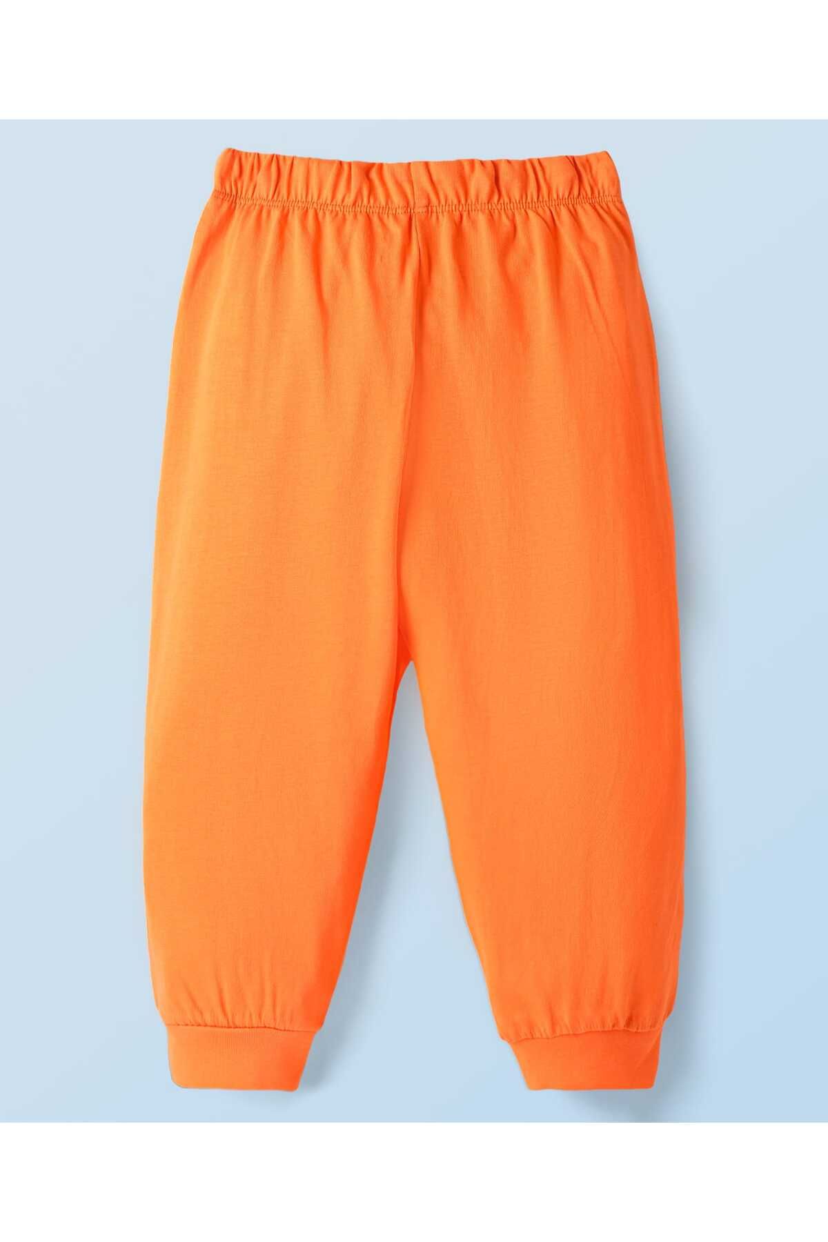 Honeyhap-Pyjama Set with Text Print & Tape Detailing - Multicolor 5
