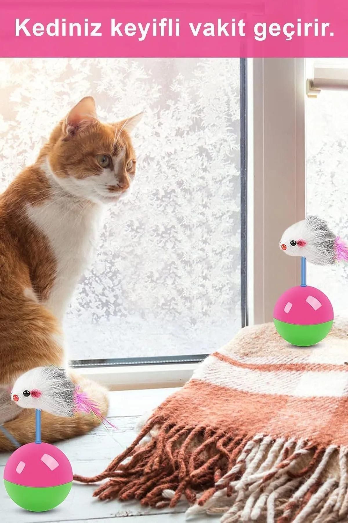 jetfast-Moving Cat Ball with Mouse Haci Yatmaz Kitten Toys Mouse Chasing Game 11 cm 6