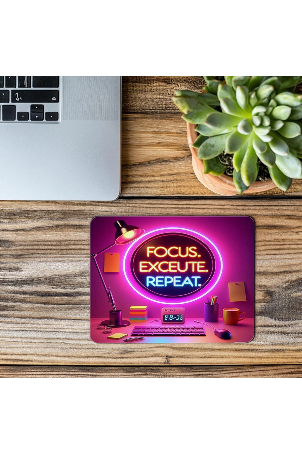 Luluyen-Daily Target Mousepad Focus Execute Motive Design 19X23 cm 2 mm Rectangle Imported Printed Mouse Pad 3