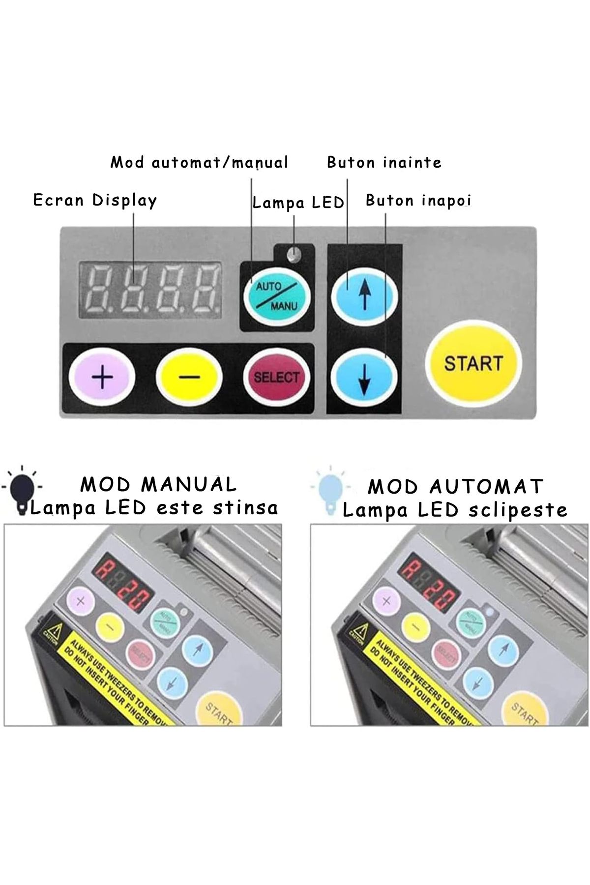 WePro Store-Distribuitor automat de bandă, mod dual, presetat sau ciclic, cu ecran LED 3