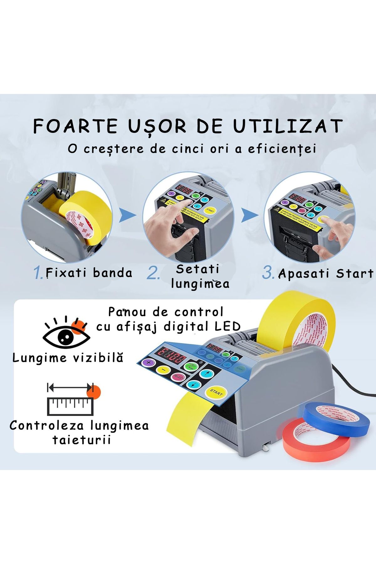 WePro Store-Distribuitor automat de bandă, mod dual, presetat sau ciclic, cu ecran LED 4