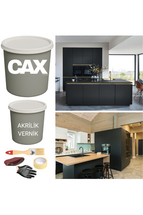 caxcolors MUTFAK-BANYO-FAYANS DÖNÜŞÜM BOYA SETİ 1 LİTRE SIVIYA DAYANIKLI + BO...