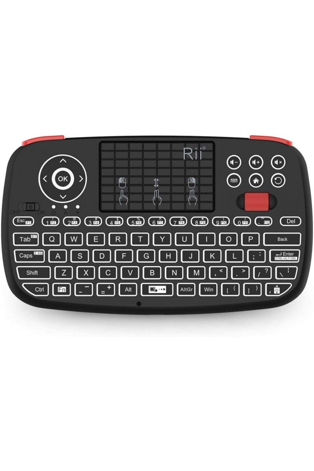 OEM-Mini illuminated Bluetooth keyboard, unique scroll touchpad, PC TV Box iOS Android 2