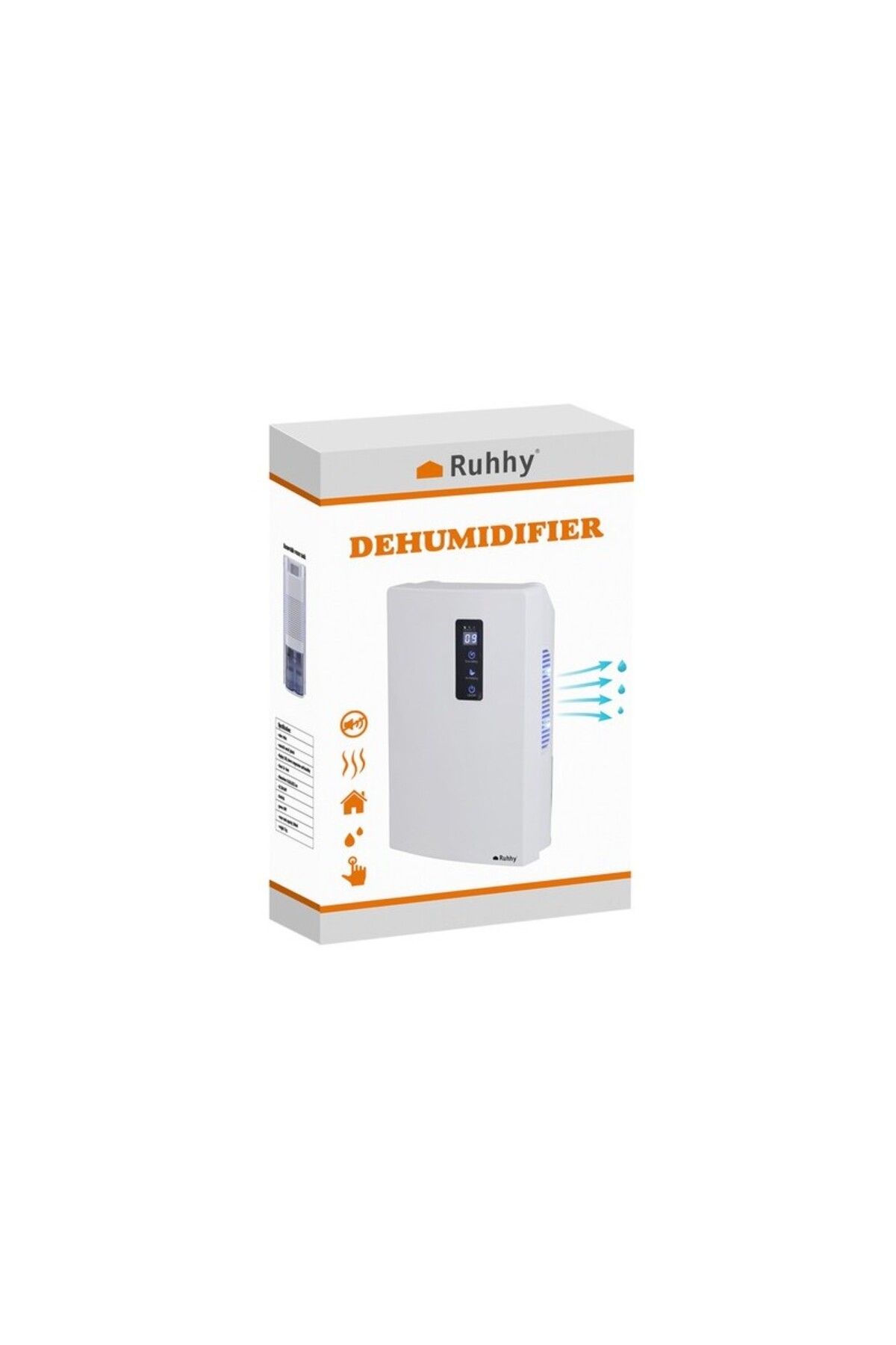 Ruhhy-2-in-1 dehumidifier, LCD display, hygrostat, thermometer, automatic cleaning and defrosting function 8