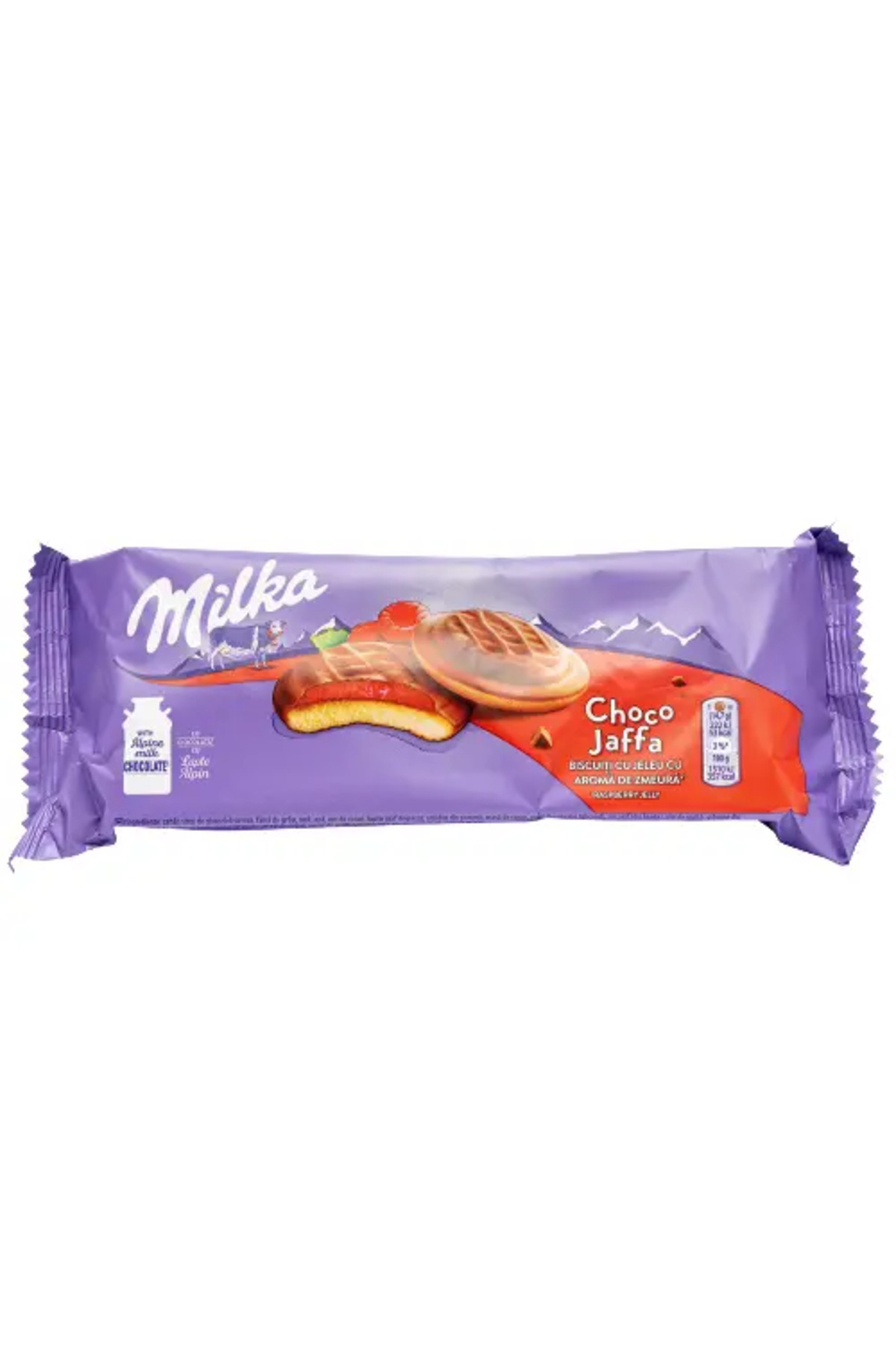 Milka Μπισκότα Choco Jaffa με ζελέ βατόμουρου 147g