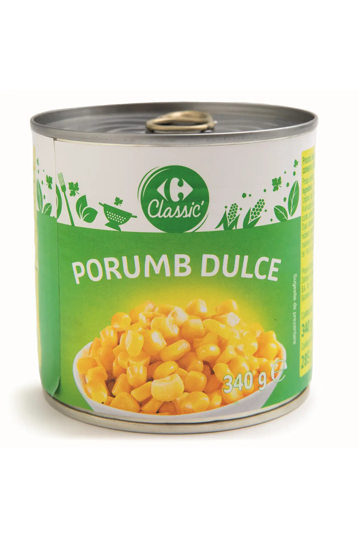 Crf Clasic Porumb dulce boabe Carrefour Classic aurii intregi 340g