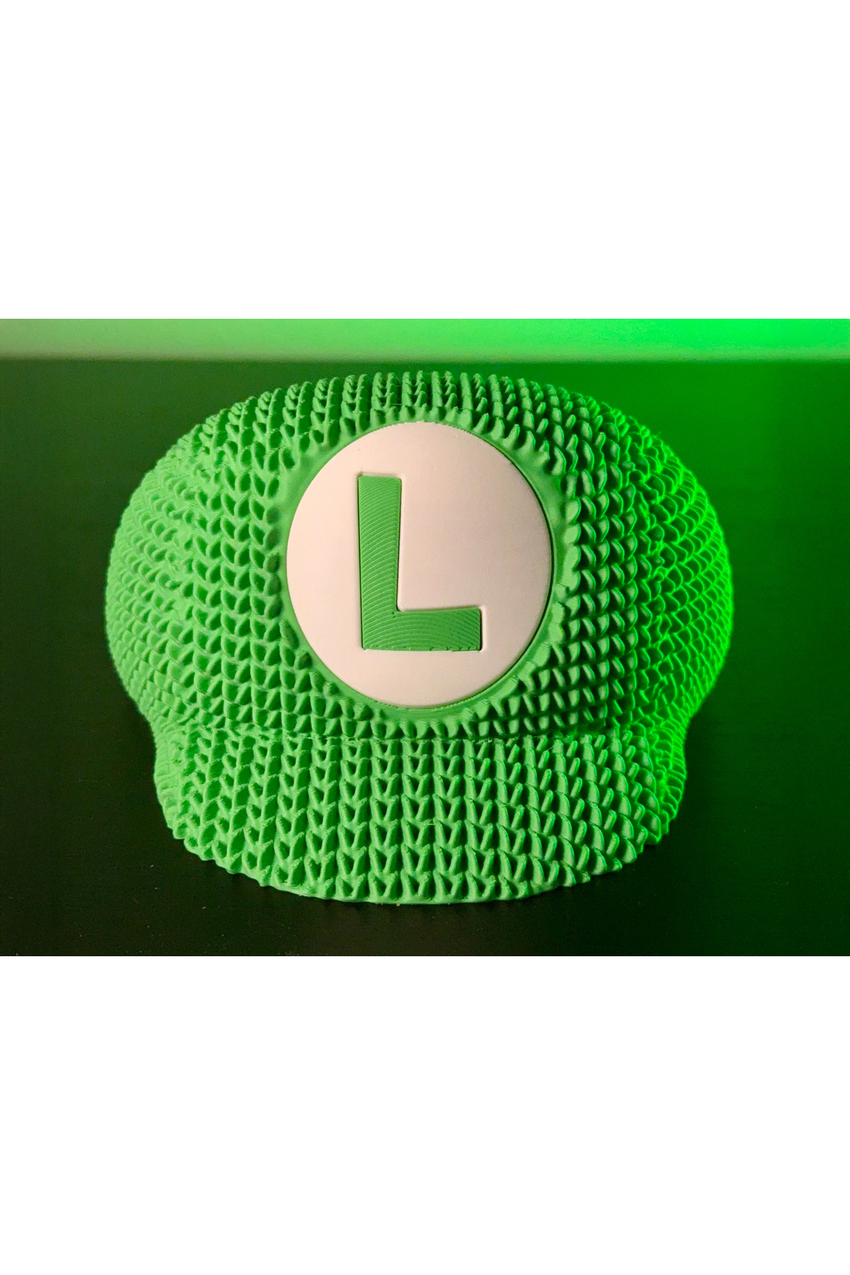 Figurine de chapeau Super Mario Luigi | Ornement décoratif de bureau de conception tricotée