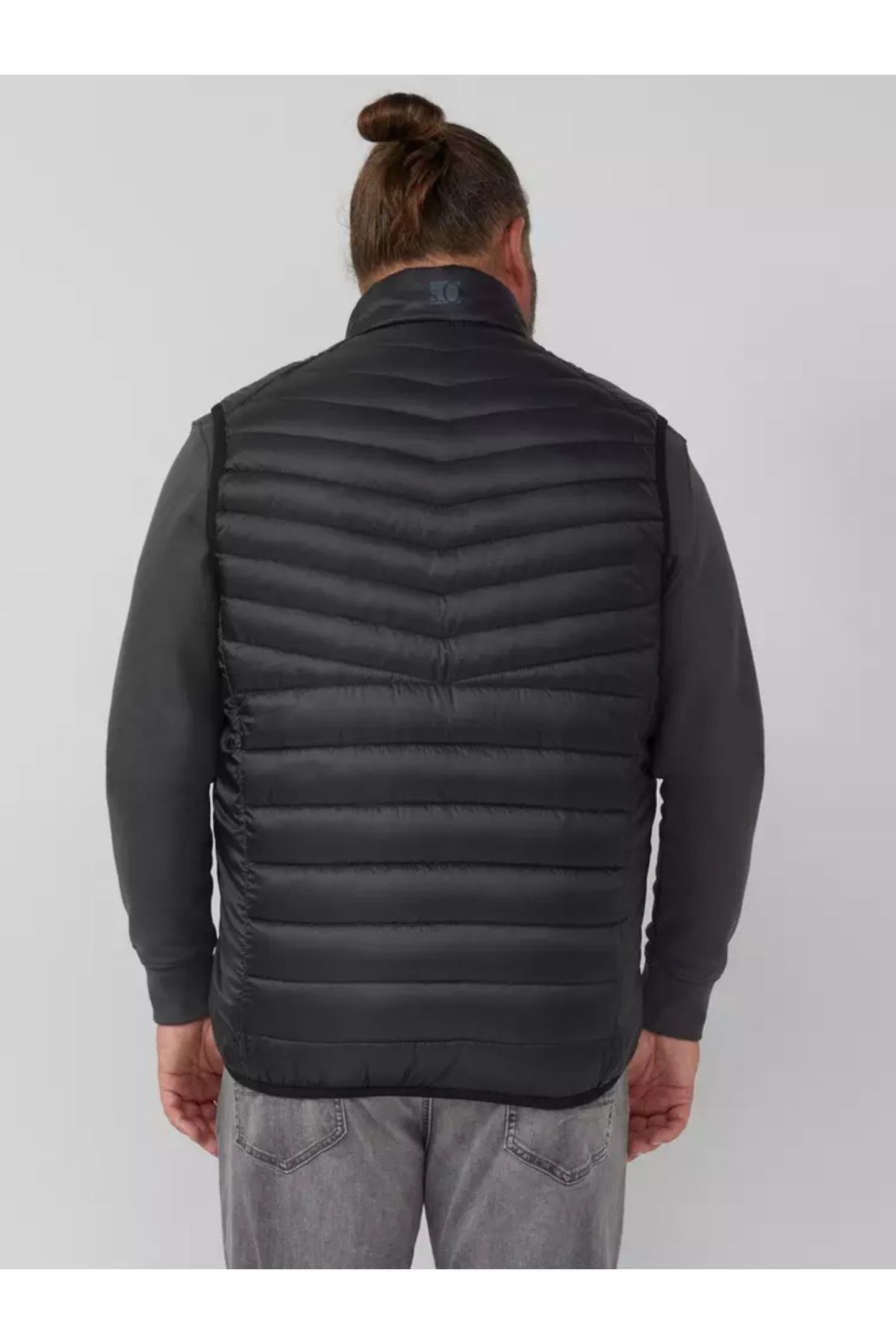 s.Oliver-Big Sizes Men's vest, without hood with slant pockets and Regular fit, Black 2