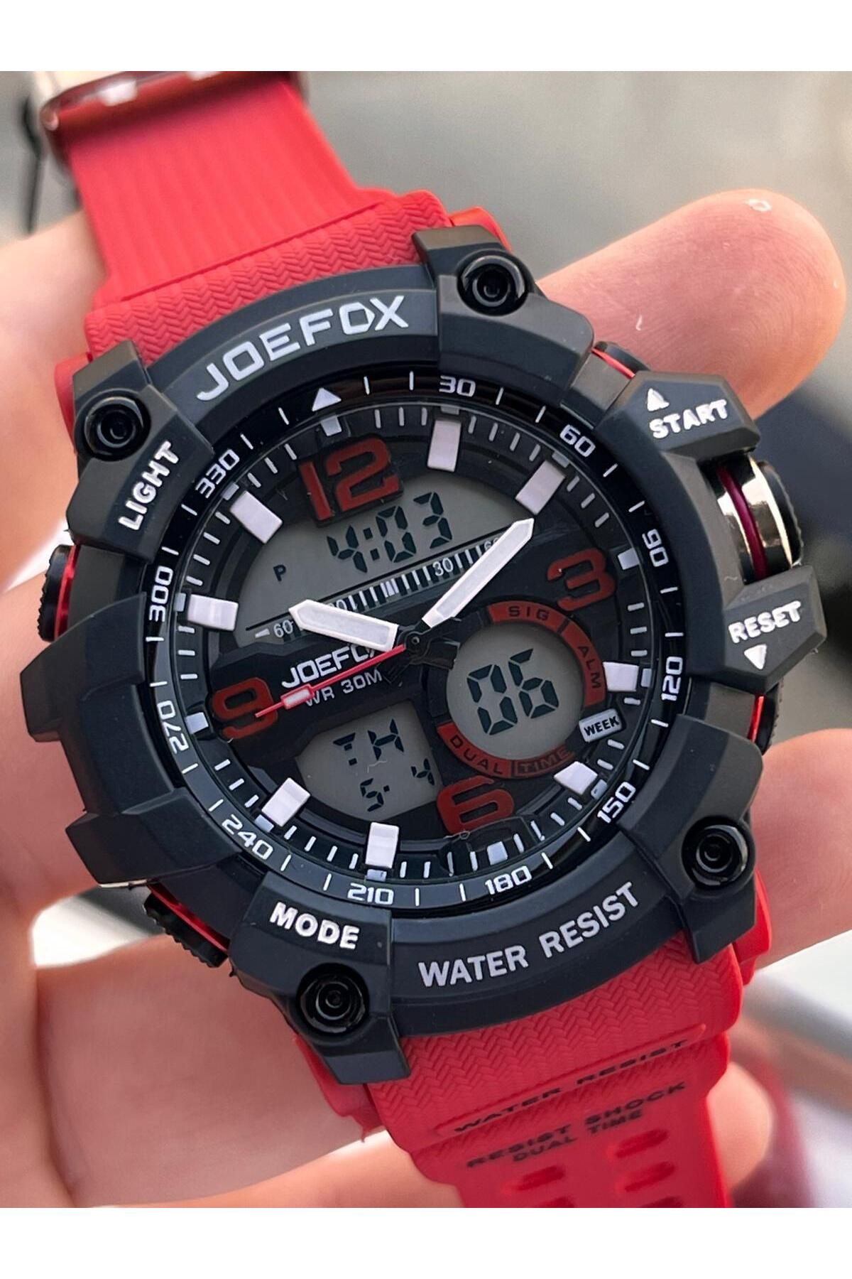 Joefox-Digital and Analog 2 Years Warranty Chronometer+Calendar+Alarm+Lighting Men's Wrist Watch Joe.Bk05 2
