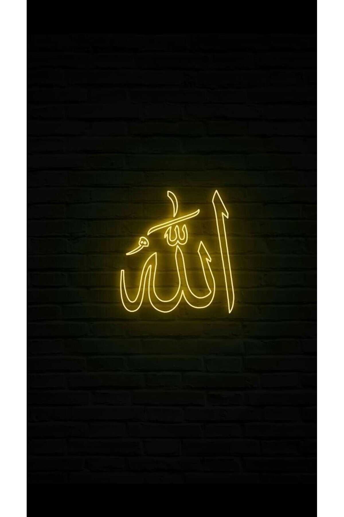 Art-Neon Reklam Neon Led Allah Lafzı Yazılı Dekoratif Şık Neon Tabela ...