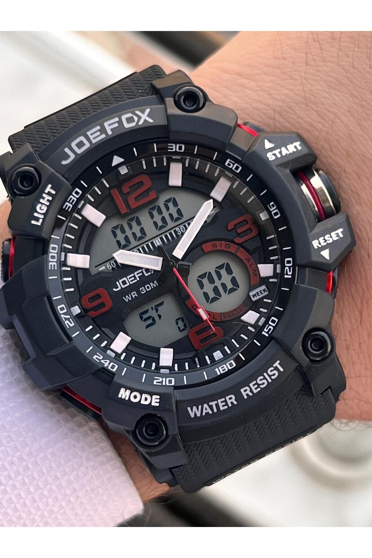 Joefox-Digital and Analog 2 Years Warranty Chronometer+Calendar+Alarm+Lighting Men's Wrist Watch Joe.Bk04 1