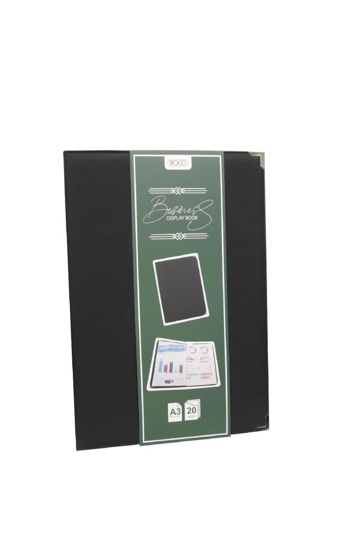 Roco-A3 Display Book Folder with 20 Clear Pockets – Professional Document Organizer 1