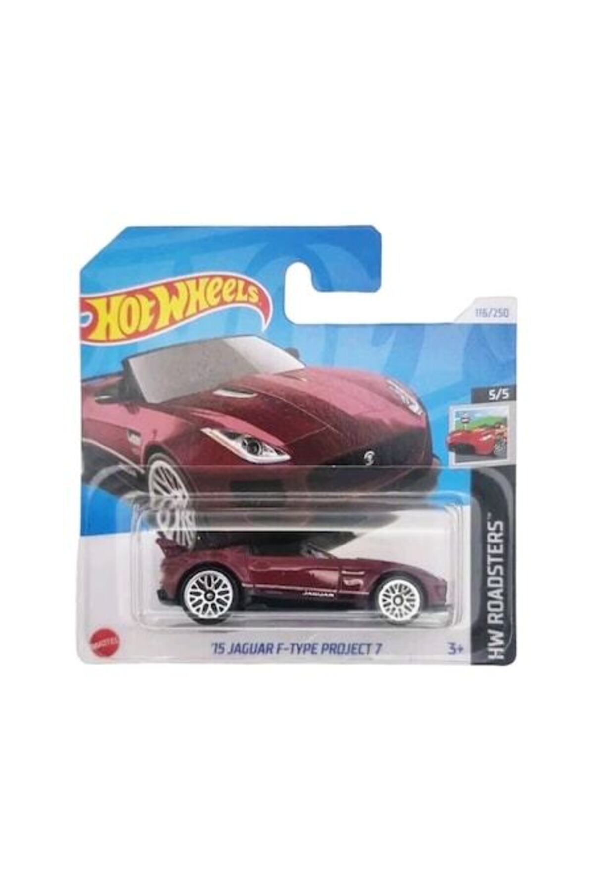 Masinuta Hot Wheels '15 Jaguar F-Type Project 7, visiniu, 1:64