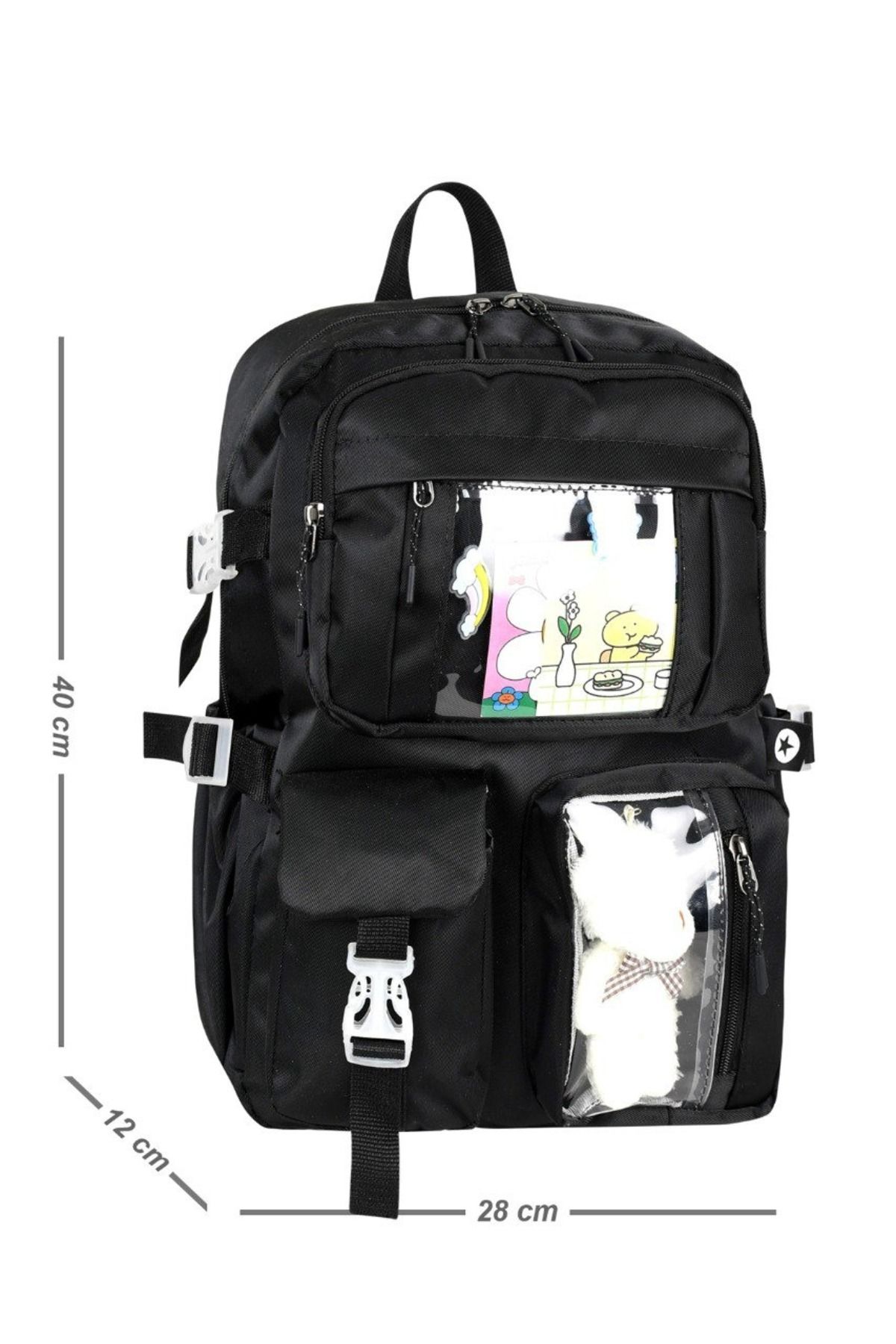 change time-School Bag Middle Grade Multi-Eye Durable Quality Width:28Cmlength:40Cm Width:18Cm 2