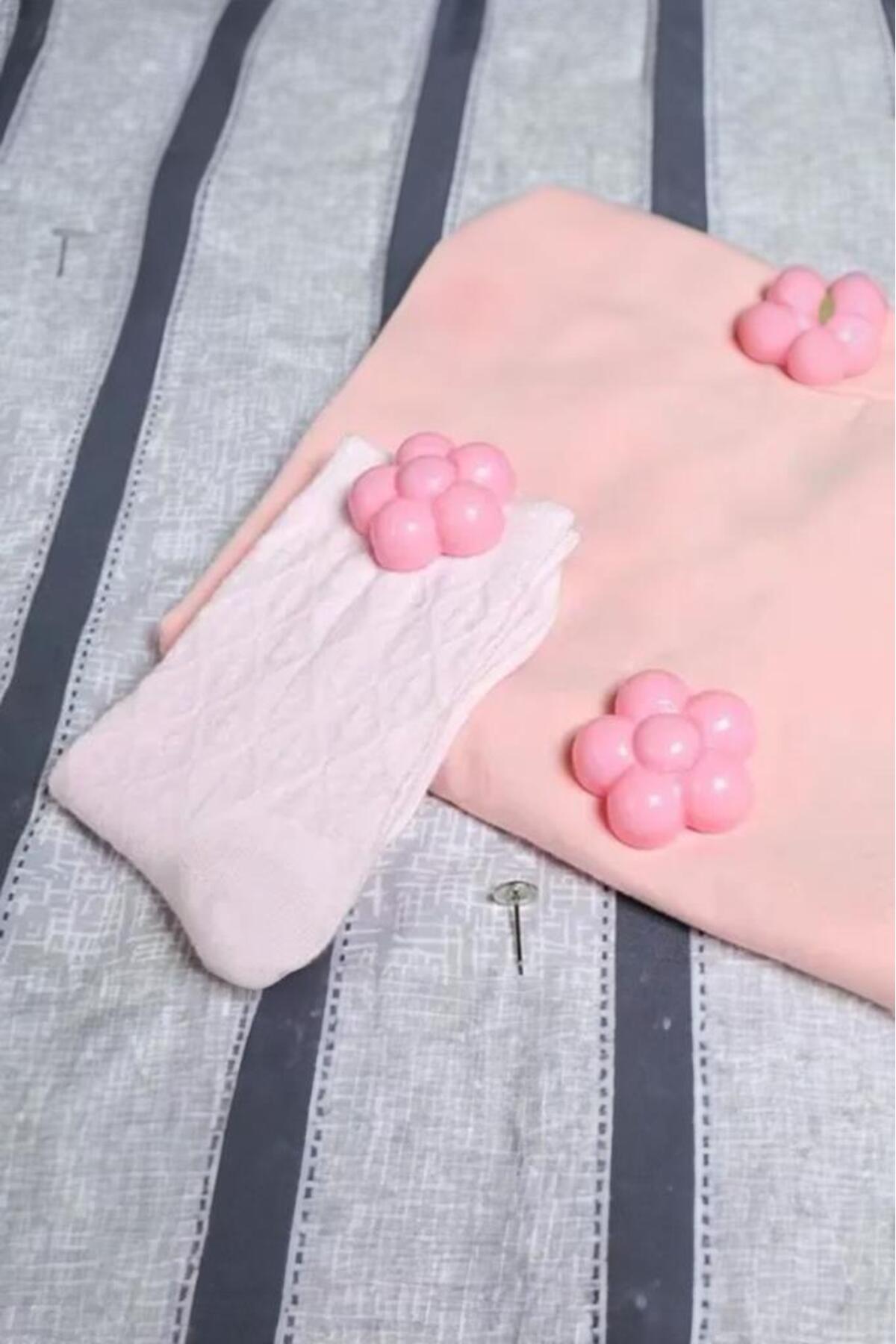 Genel Markalar Gül Desenli Yorgan Çarşaf Nevresim Perde Sabitleyici 8 Adet fotoğrafı 4 (önizleme)