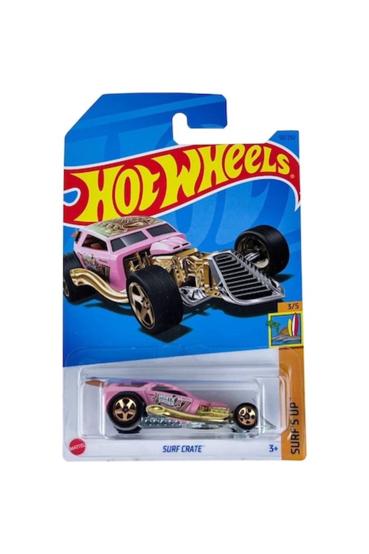 Masinuta Metalica Hot Wheels, Surf Crate TH Fantasy, Roz, 1:64