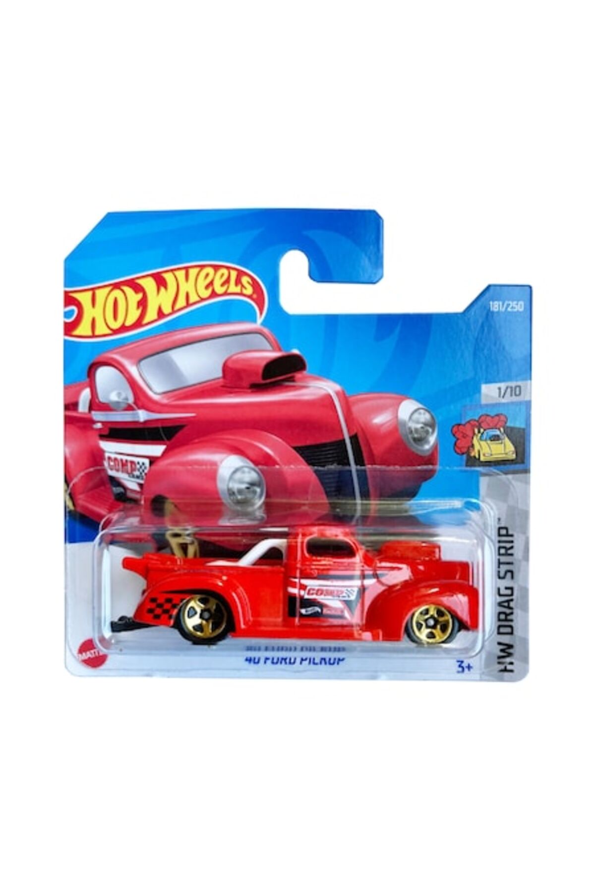 Masinuta Metalica Hot Wheels, '40 Ford Pickup, Rosu, 1:64